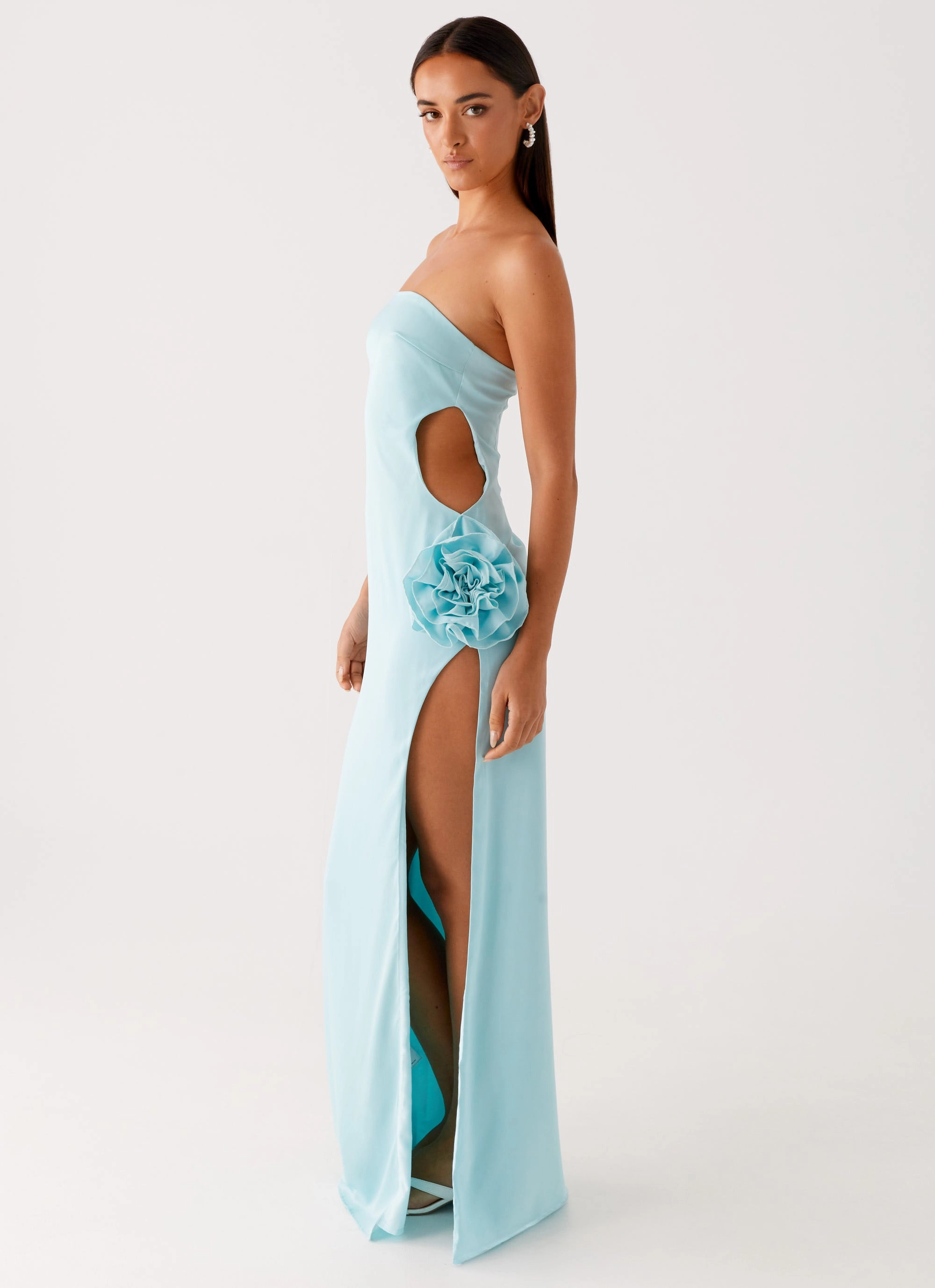 Fenway Strapless Maxi Dress - Mint Fashion Forward Elegant Everyday