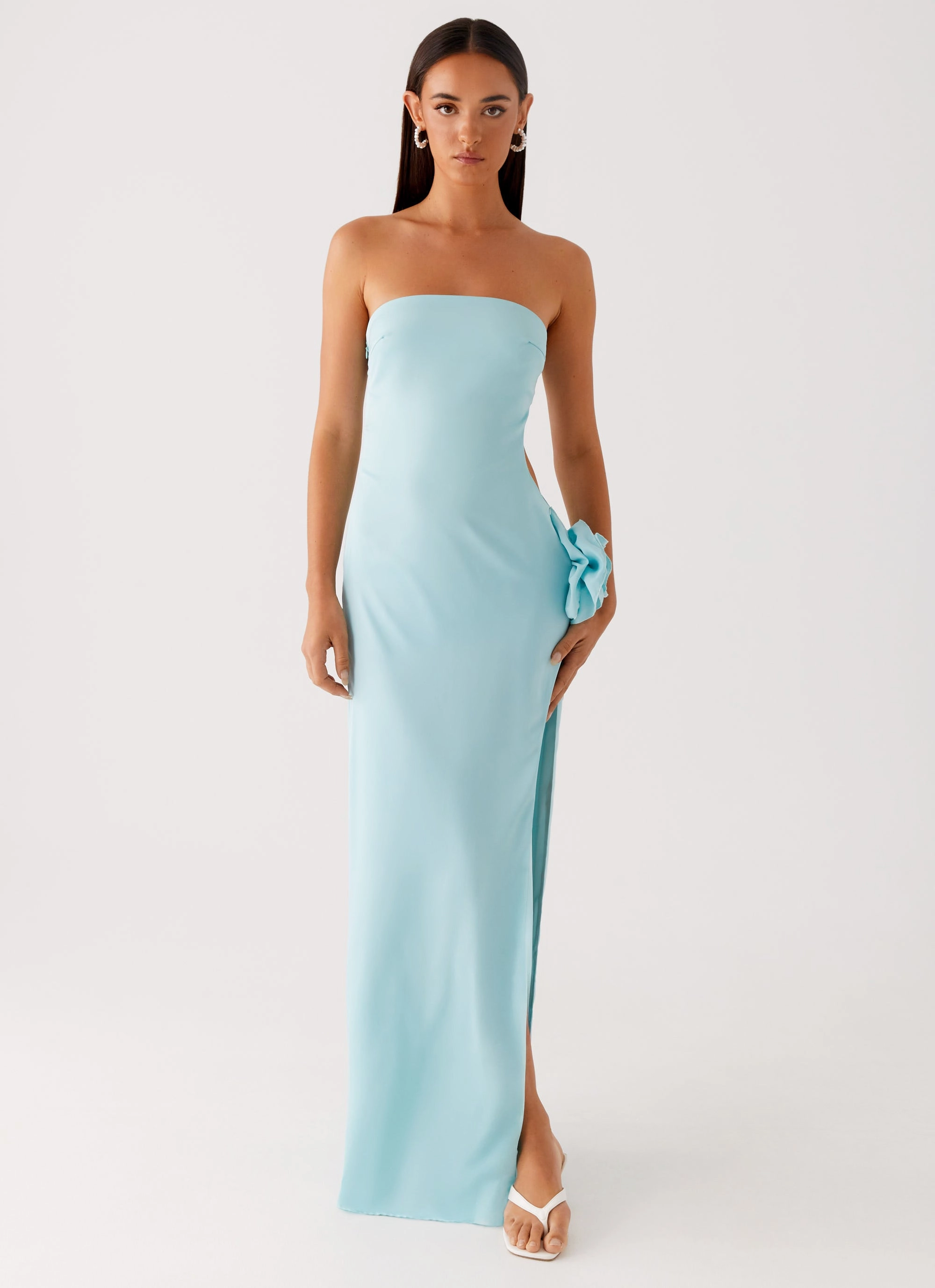 Fenway Strapless Maxi Dress - Mint BreathableFabric Fashionable Comfort Wear