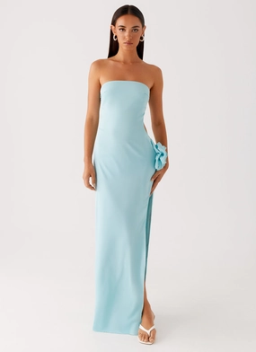 Fenway Strapless Maxi Dress - Mint BreathableFabric Fashionable Comfort Wear