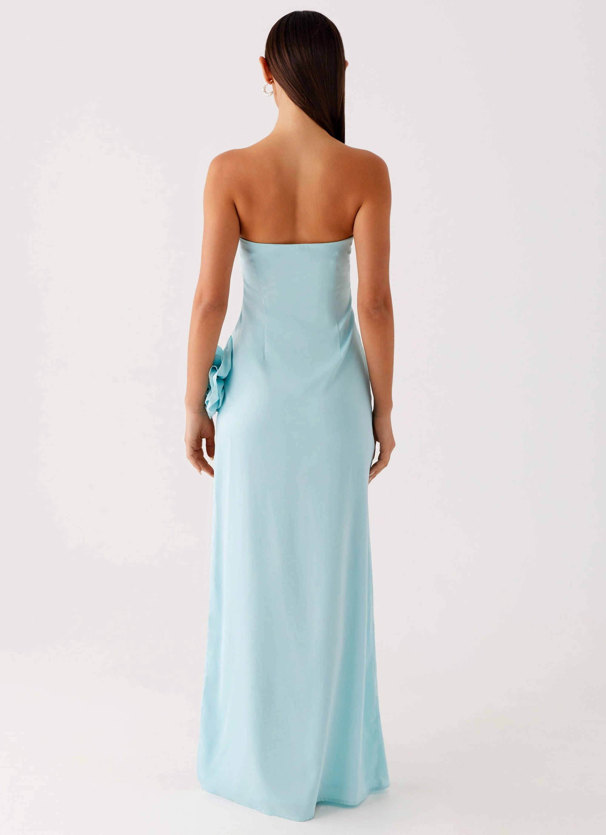 Subtle Finish Cool Simplicity Fenway Strapless Maxi Dress - Mint