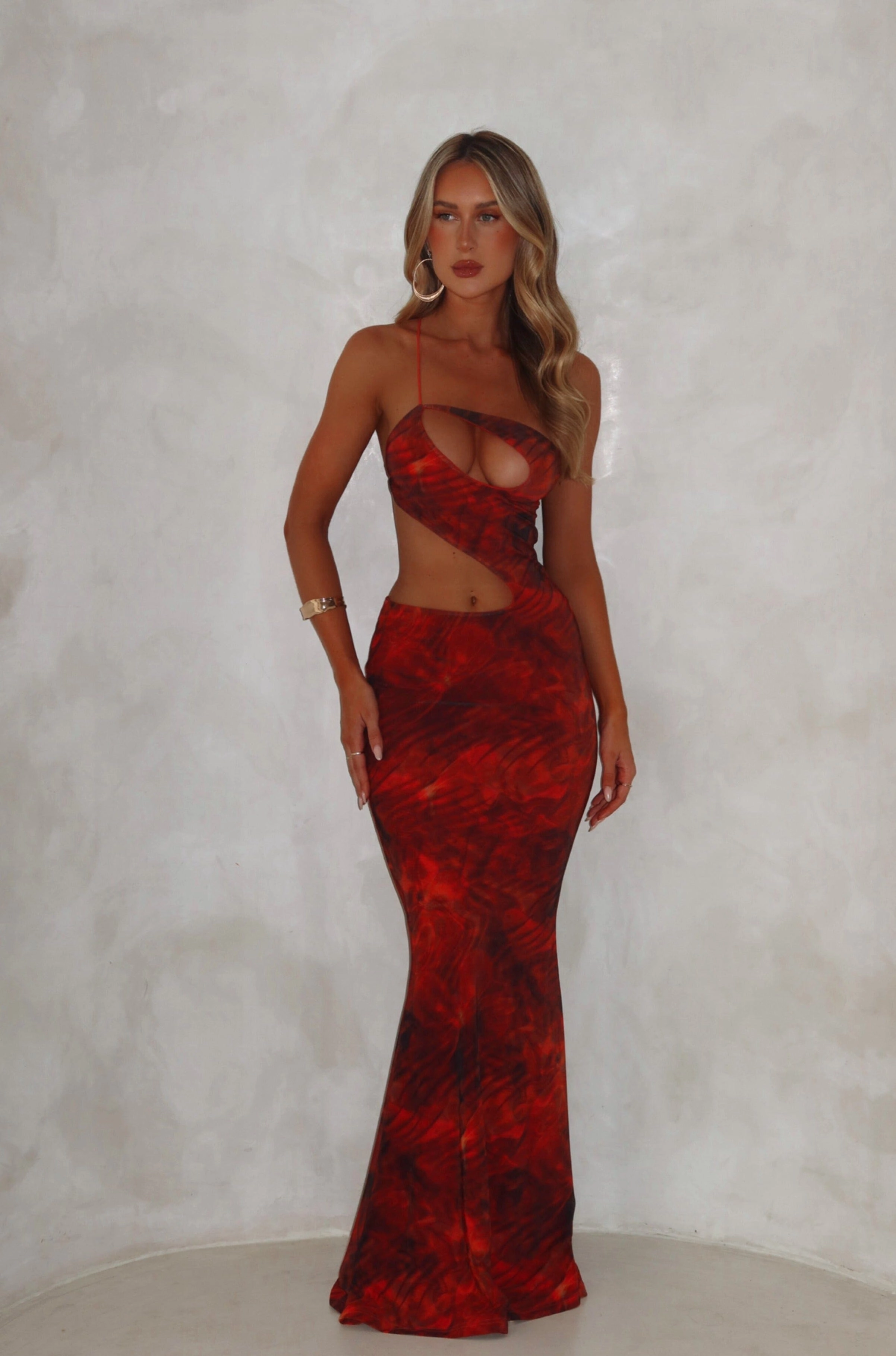 FERN MAXI DRESS ORANGE Basic Warm