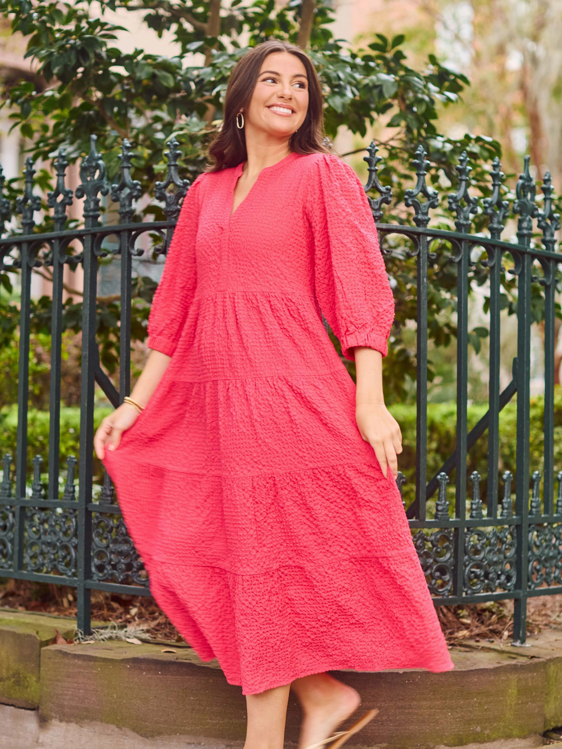 Versatile Layering Solid-color FINAL SALE - Cameron Dress | Pink
