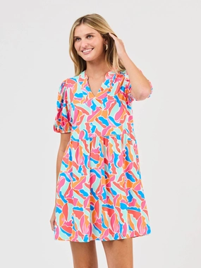 Simple Form Flattering Silhouette Wear FINAL SALE - Catalina Dress | Cool Waters Blue