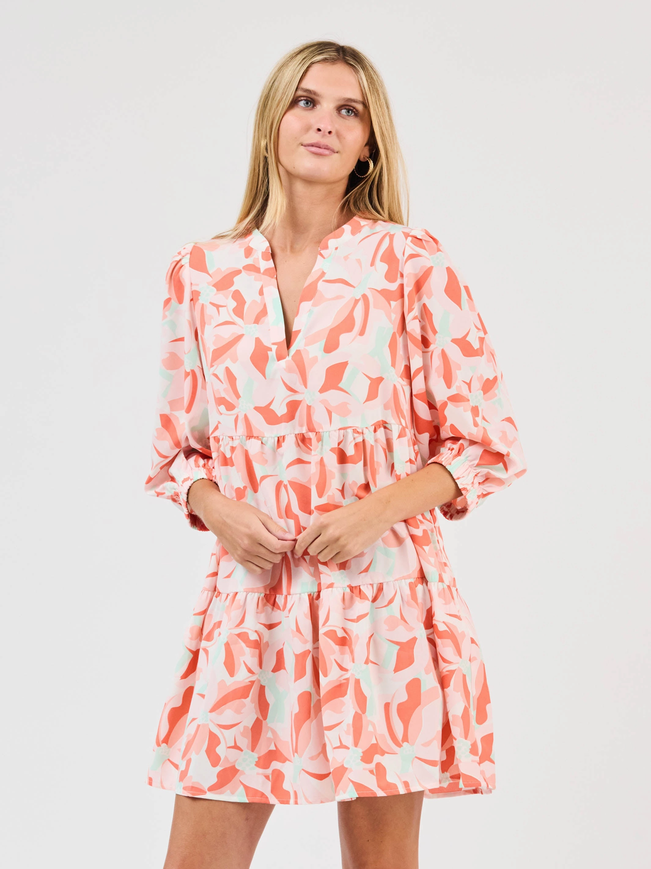 FINAL SALE - Cooper Dress | Botanical Bliss White Easy Look Timeless Wear