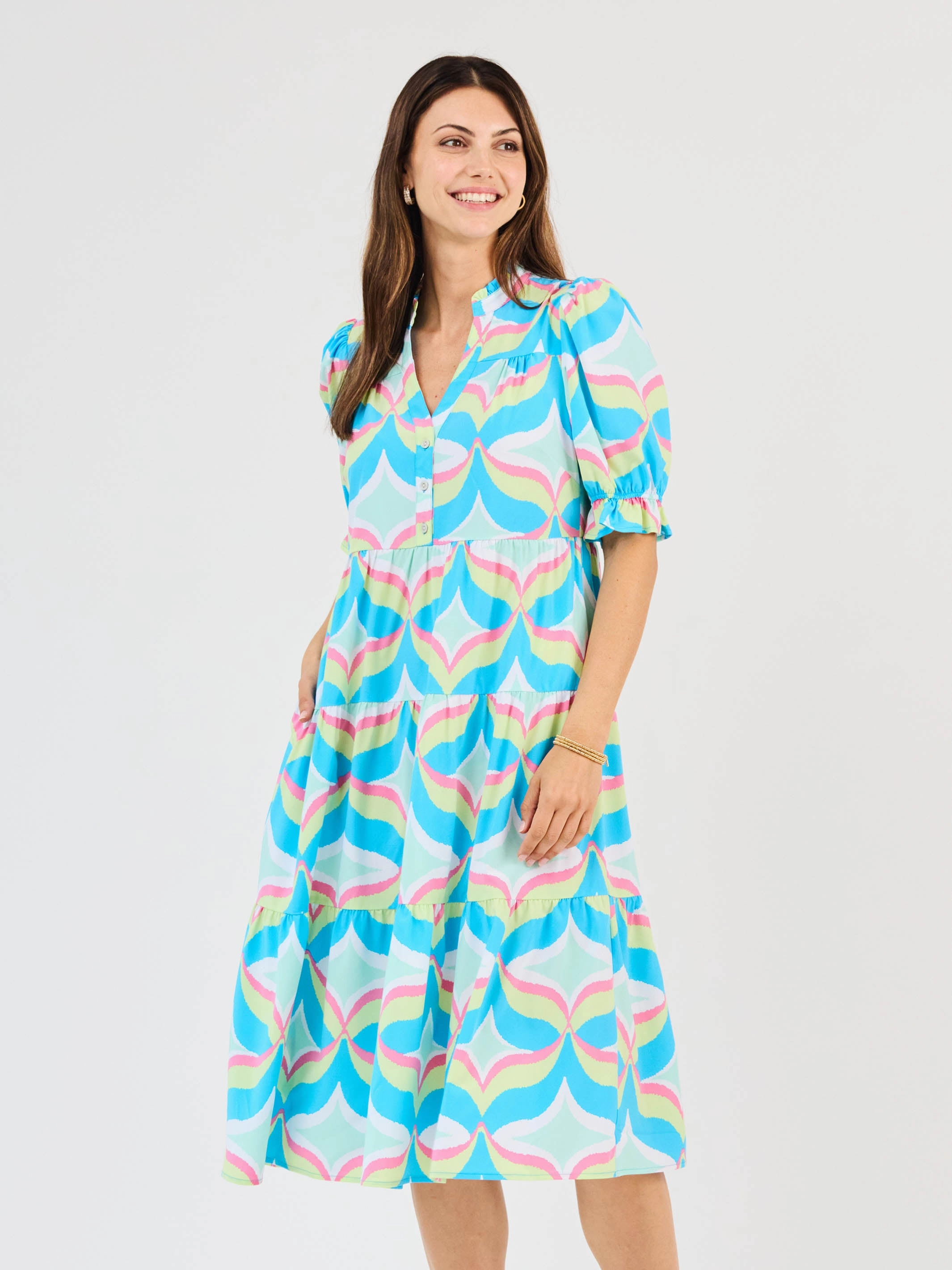 FINAL SALE - Evie Dress | Weekend Getaway Mint animal-print