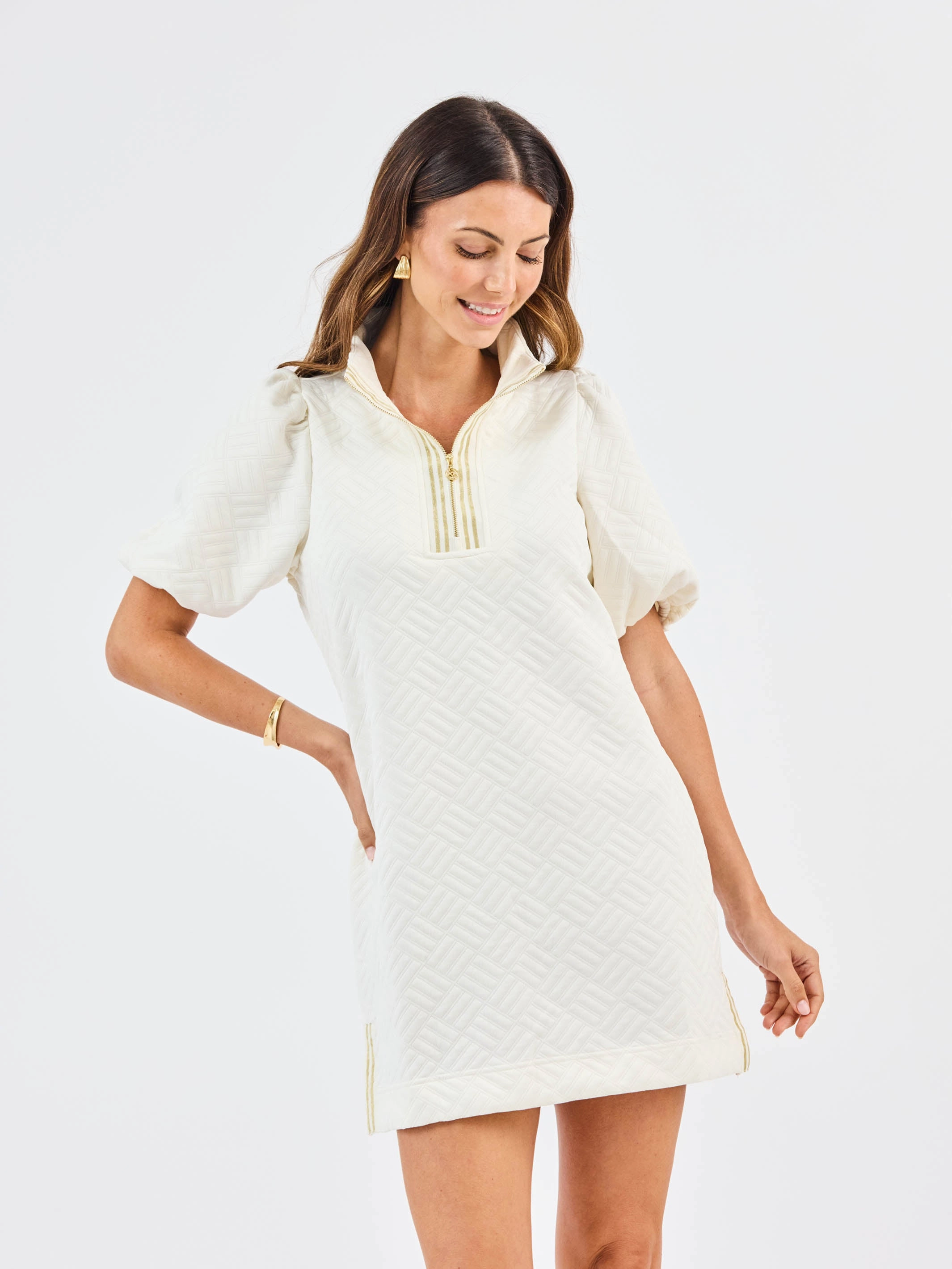 Built-In-Slip Classic Tailoring FINAL SALE -Andie Dress | Ivory