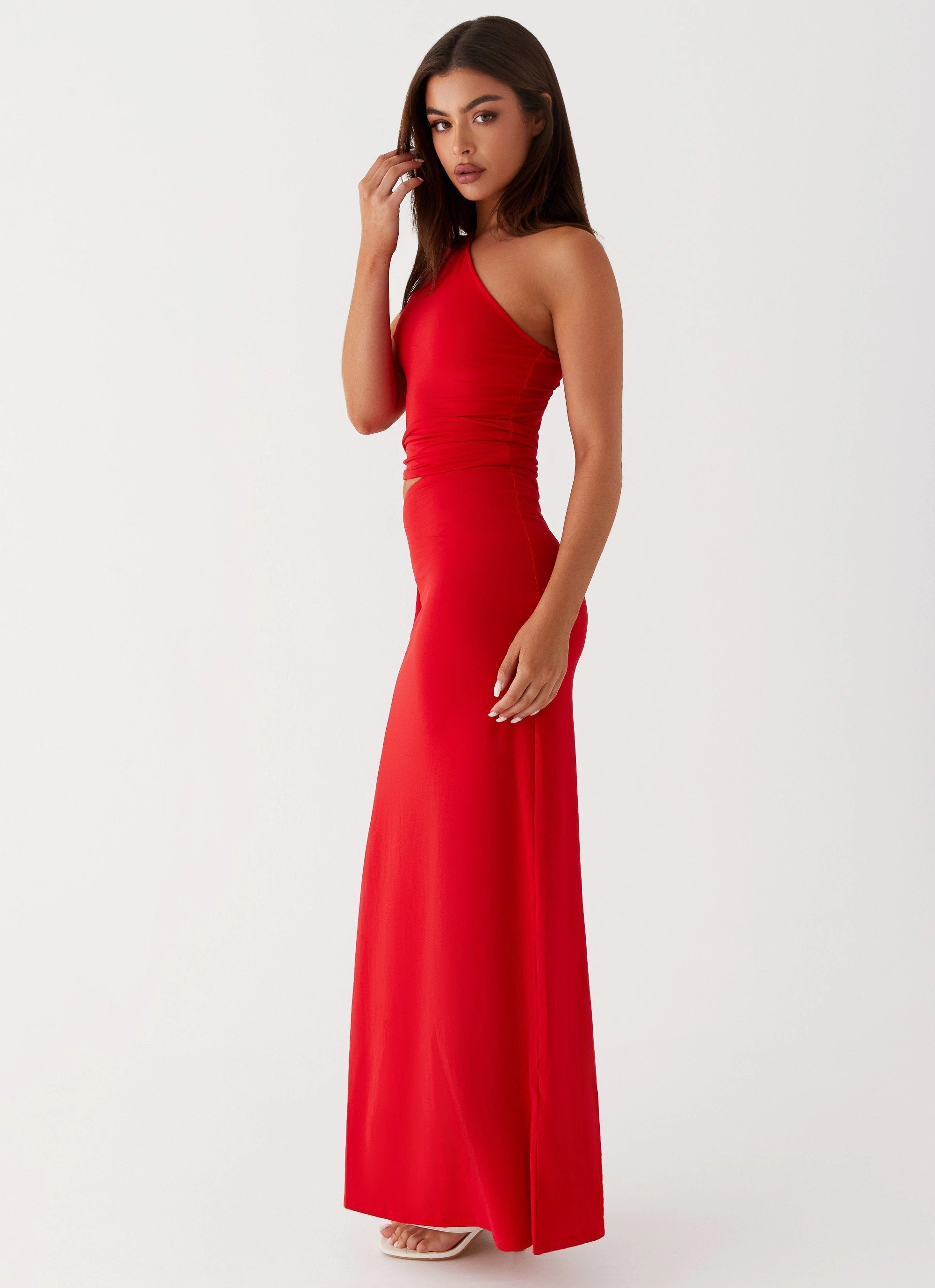 Love Me Tie Maxi Dress - Red Scandi Light Breathable Layering
