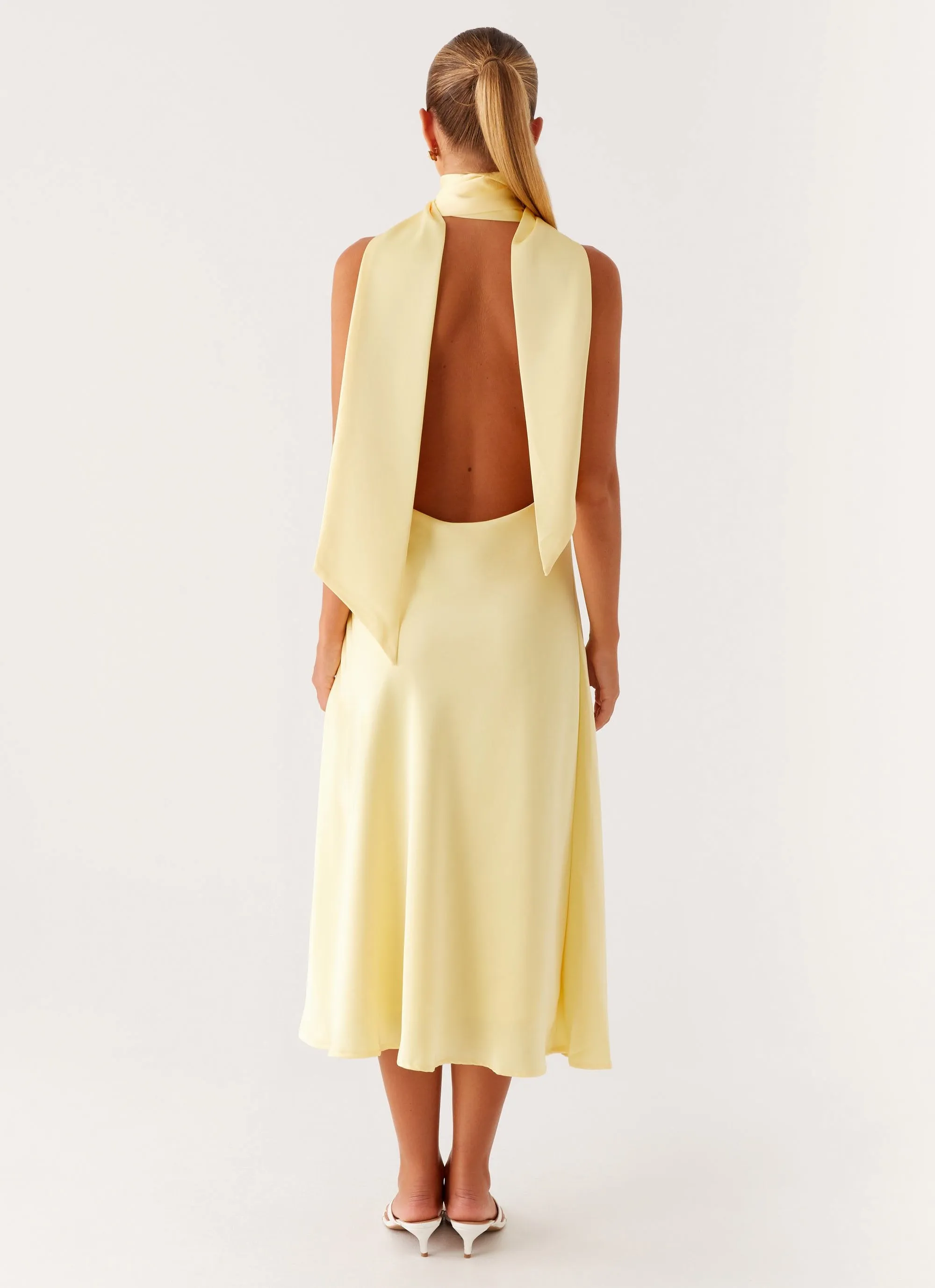 Shine Skin Relaxed and Elegant Sonny Midi Dress - Yellow