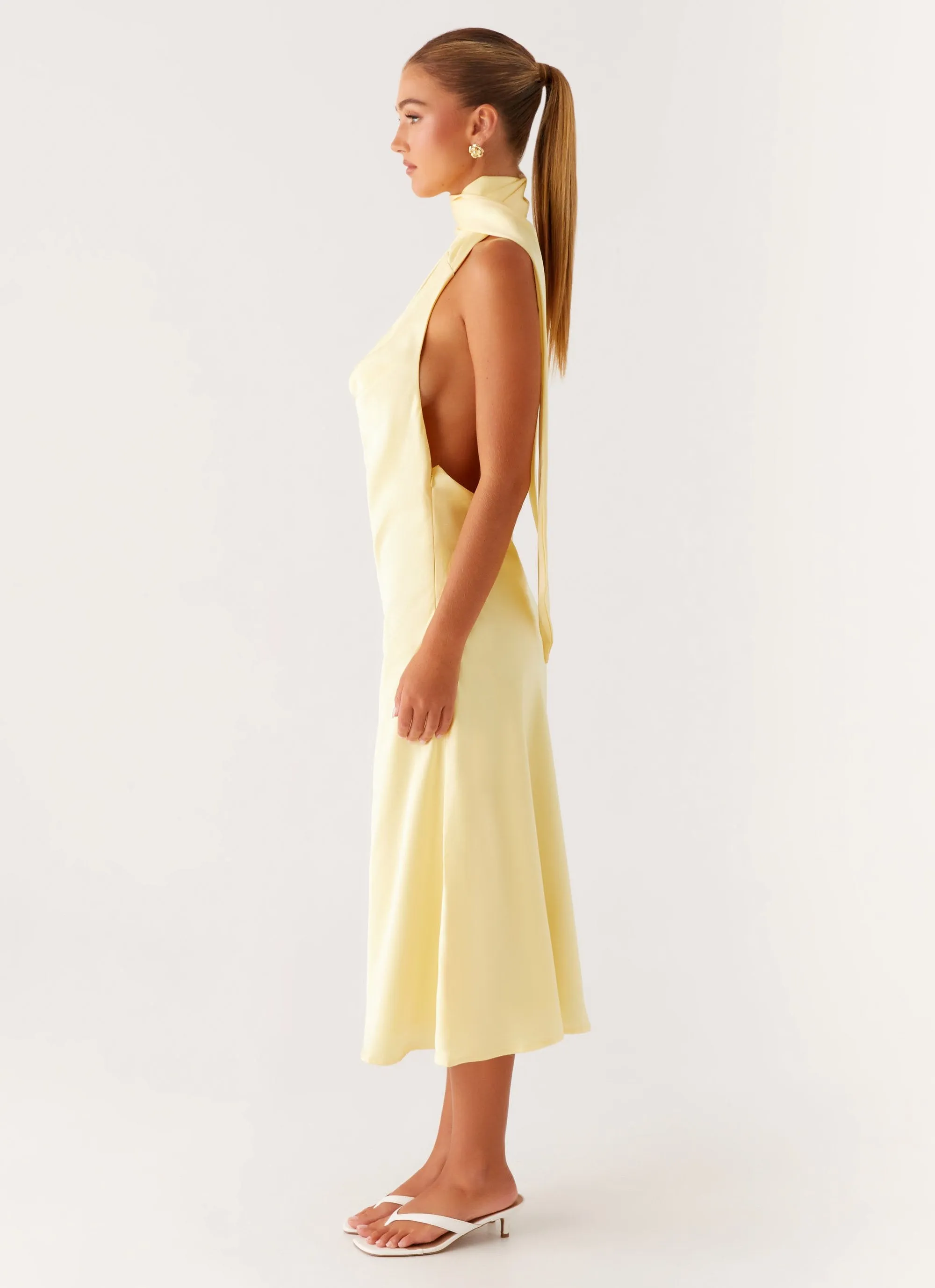 Sonny Midi Dress - Yellow Date-Night