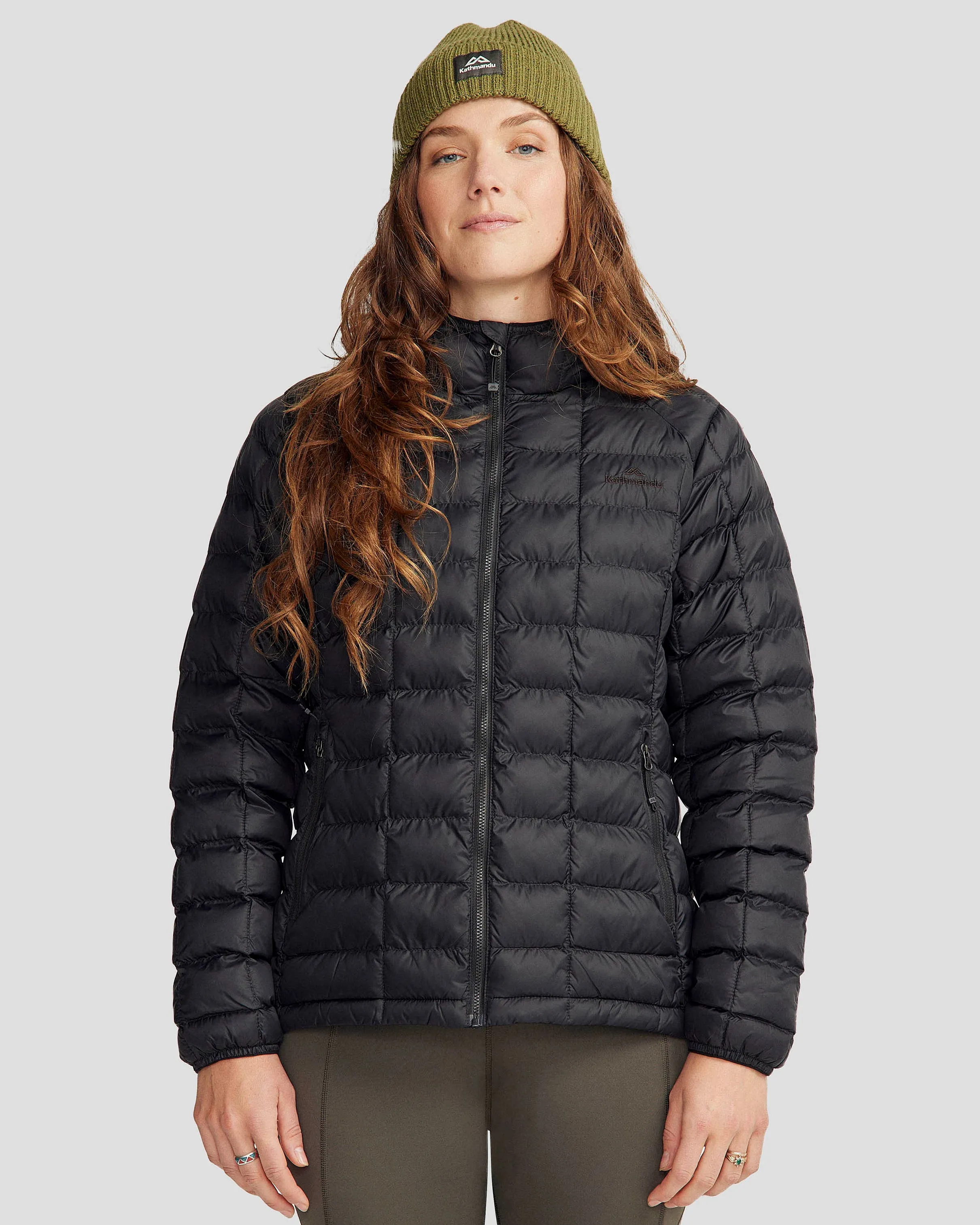 Winter Layering Piece Layered Collar Design Women's Heli Insulated Hooded Jacket - Black Stingray
