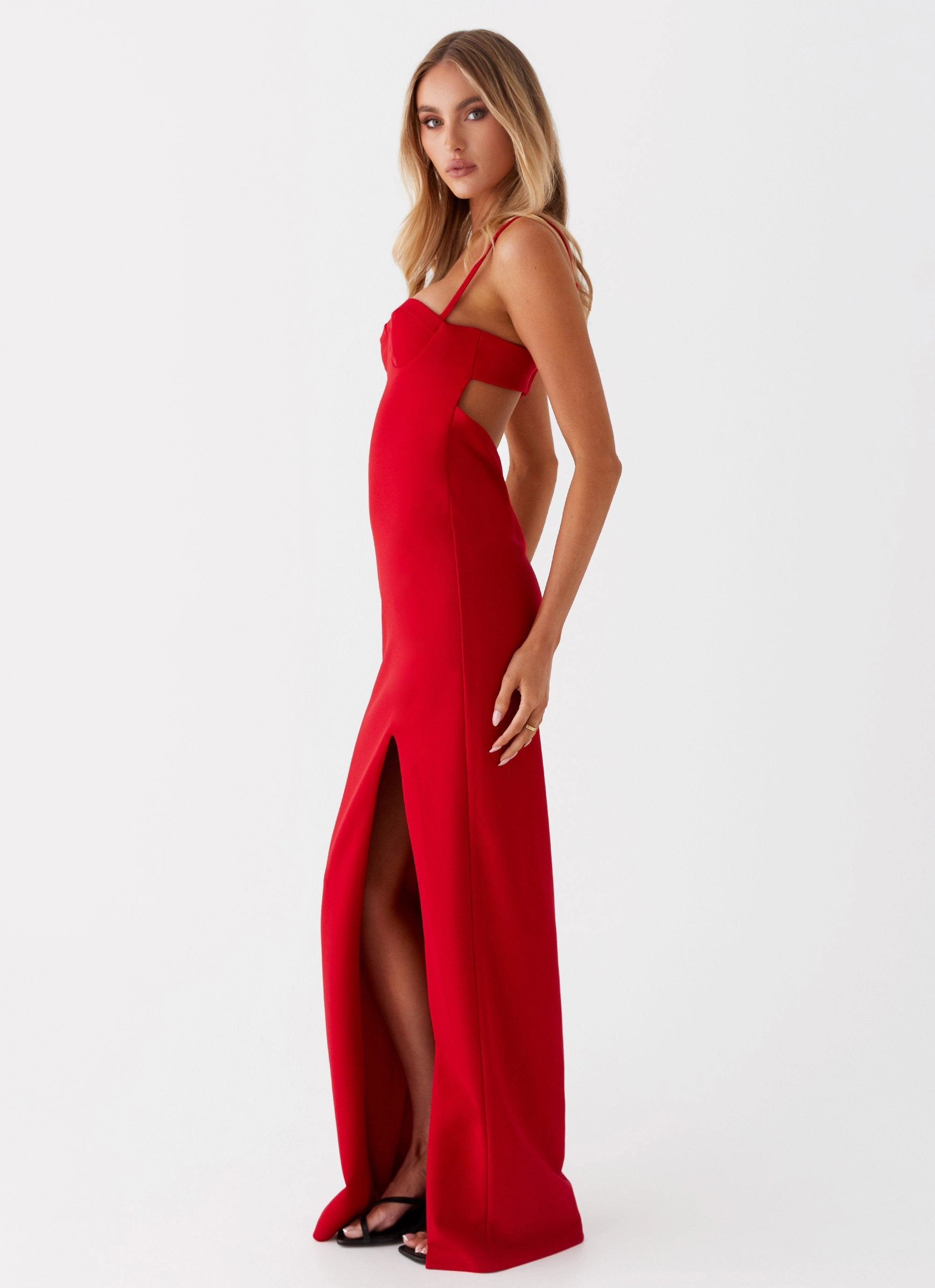 Stefanie Maxi Dress - Red Sun-Protective