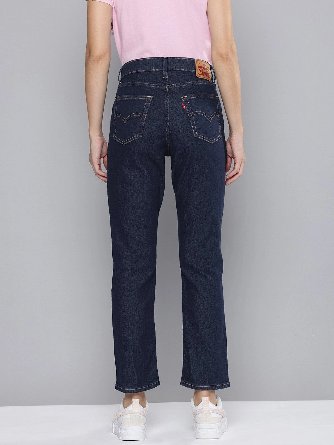 Layer game Wide Leg Silhouette Women's 724 Blue Straight Fit High Rise Jeans