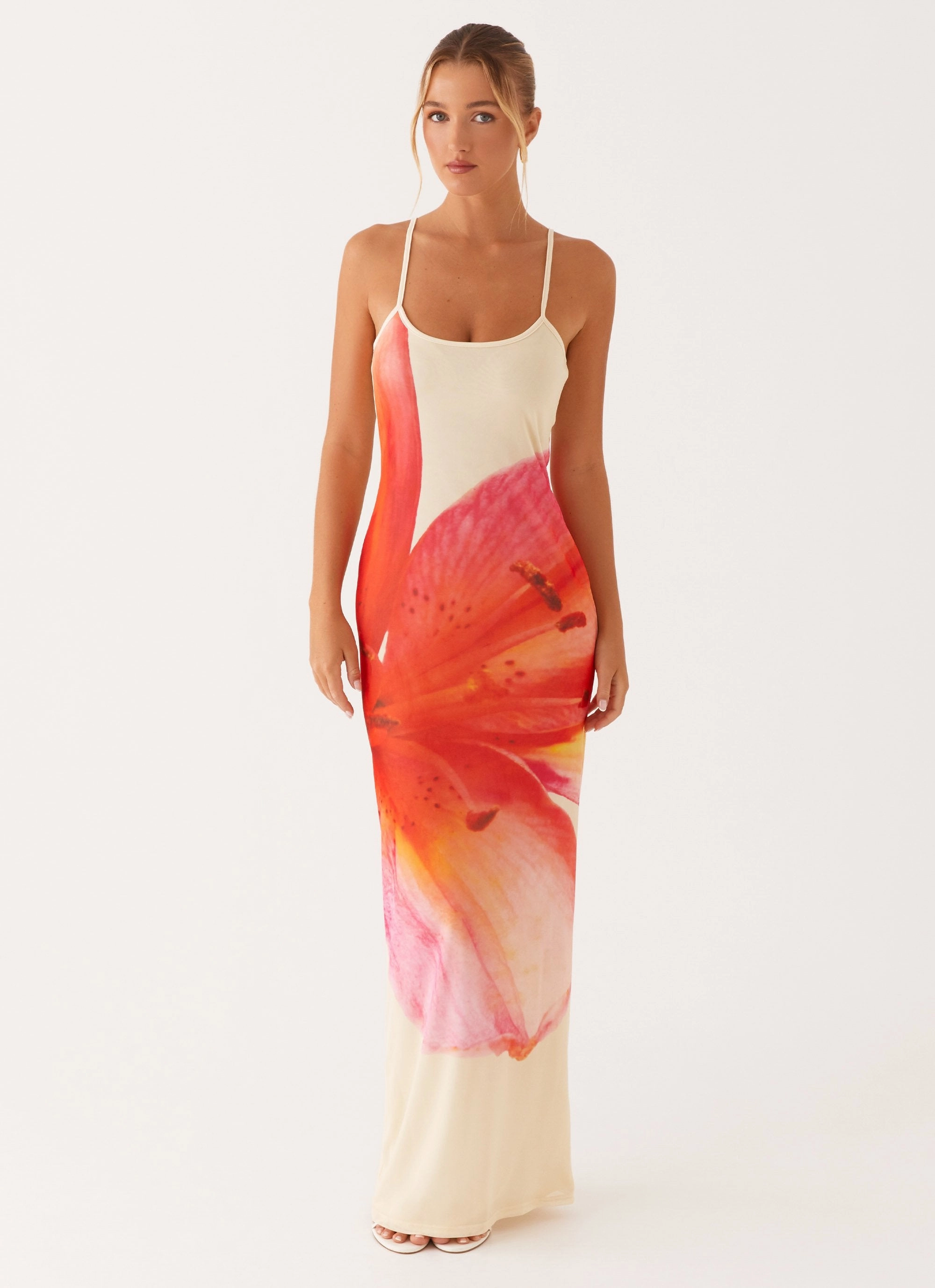 Polished office dress Back-Pocket Bad News Mesh Maxi Dress - Yellow Floral