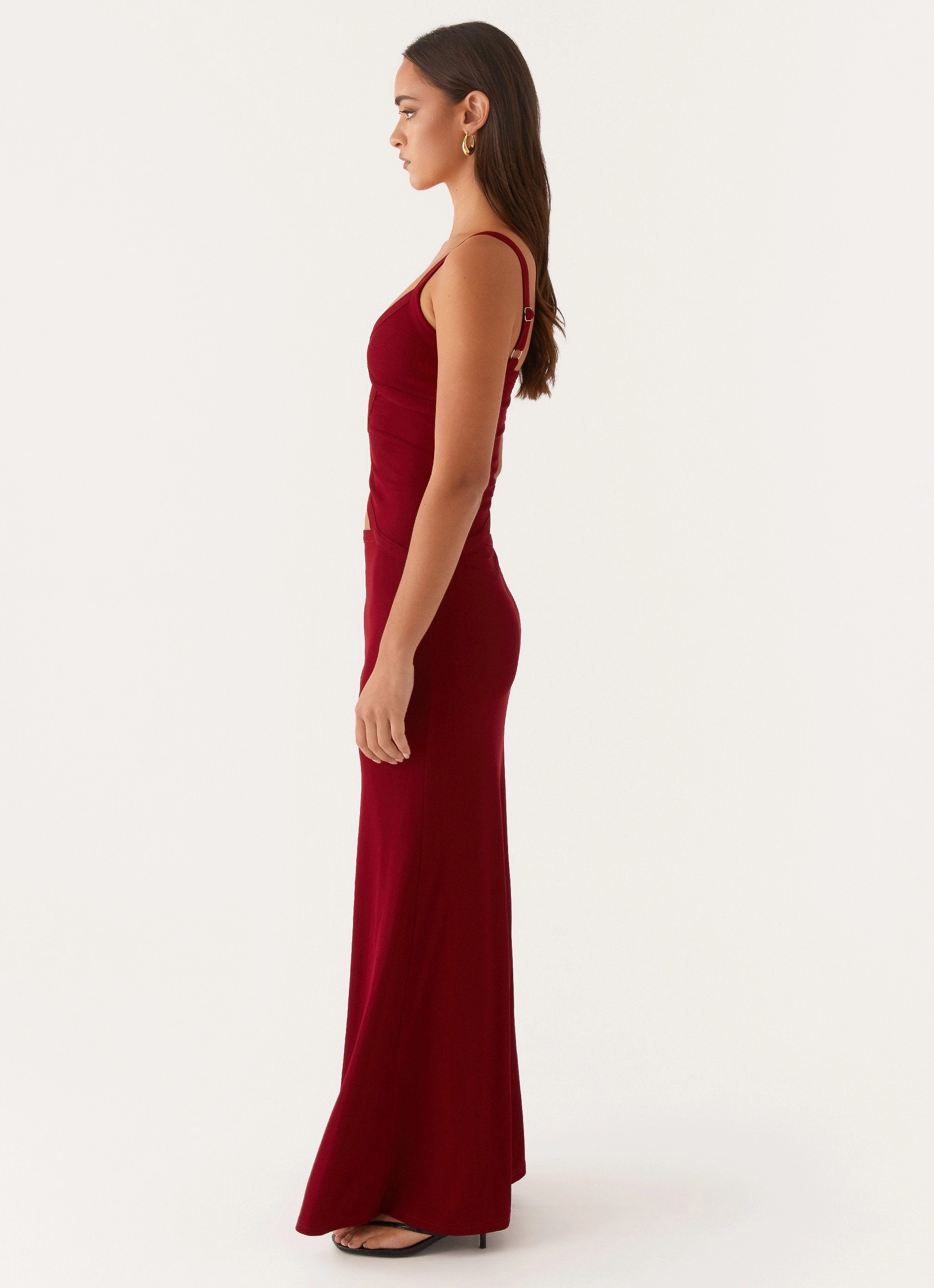 Color Pop Jocelyn Maxi Dress - Maroon