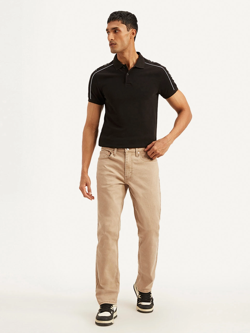 Men's 541 Beige Athletic Tapered Fit Mid Rise Jeans Timeless Match