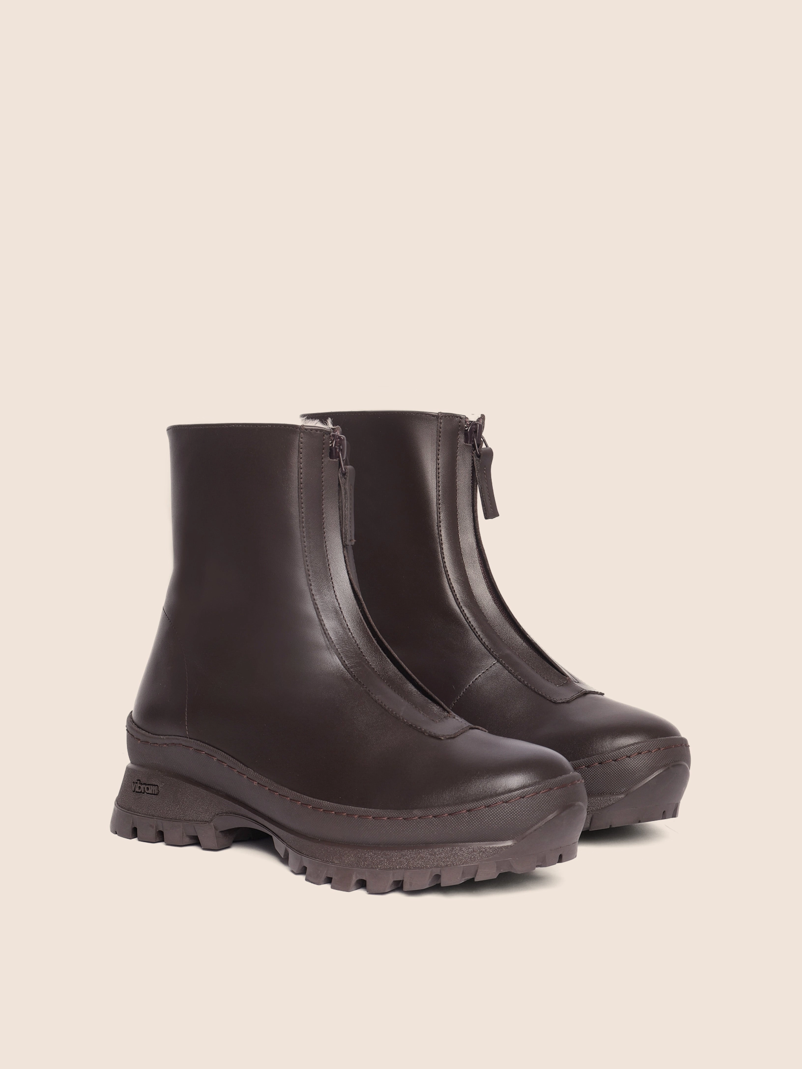 Estrella Brown Lined Boot Durable Shell Work Commute