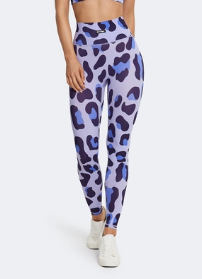 High-Waisted Leopard Leggings Non-Restrictive Stretch