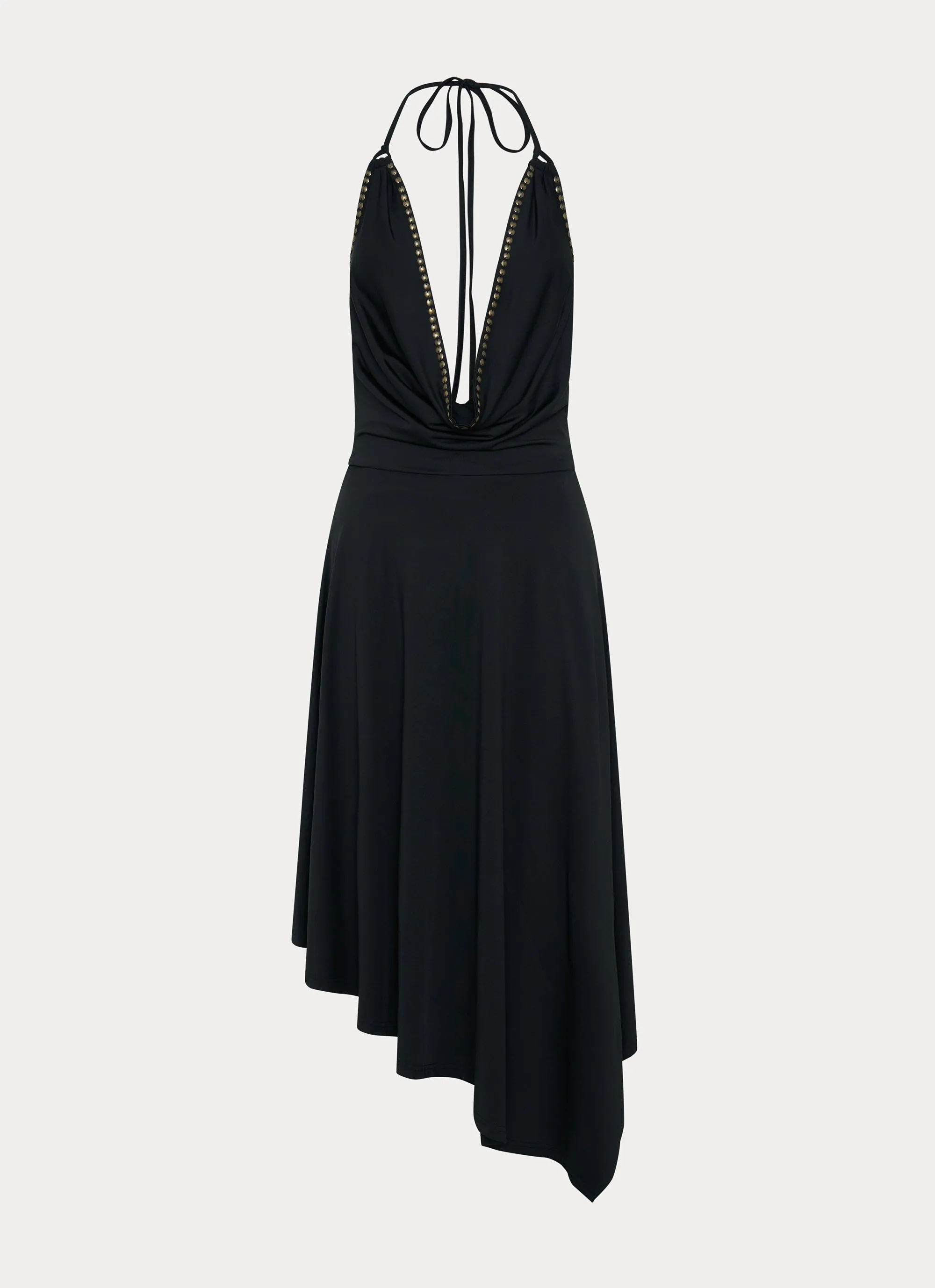 Vena Beaded Midi Dress - Black Dainty Finish Light Wear