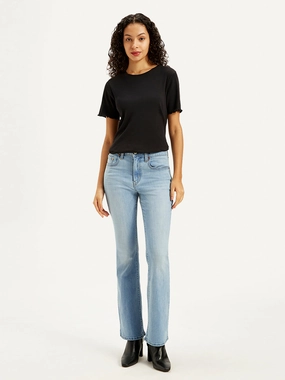 Multi Pocket Design Match With All Women's 725 Light Blue Flared Fit High Rise Jeans