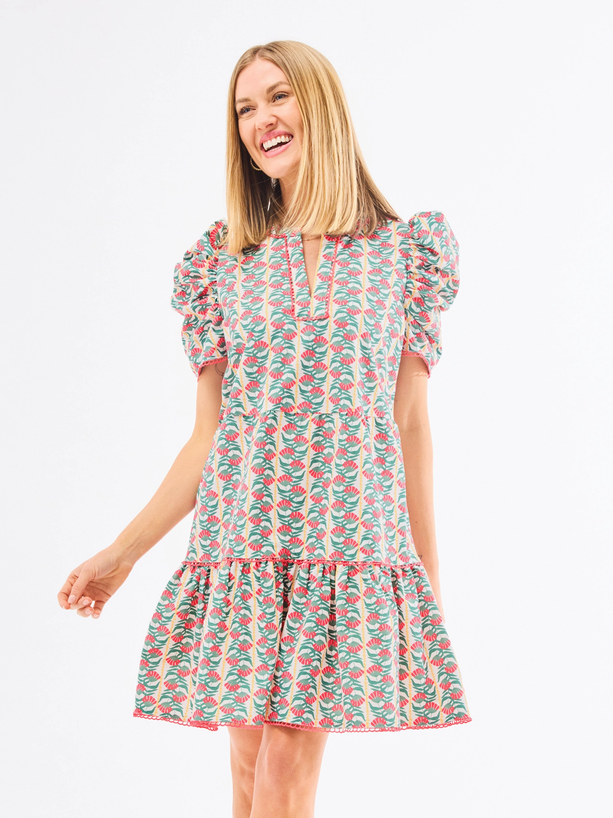 Adelyn Dress | Honey Vines Coral Fall Outfit