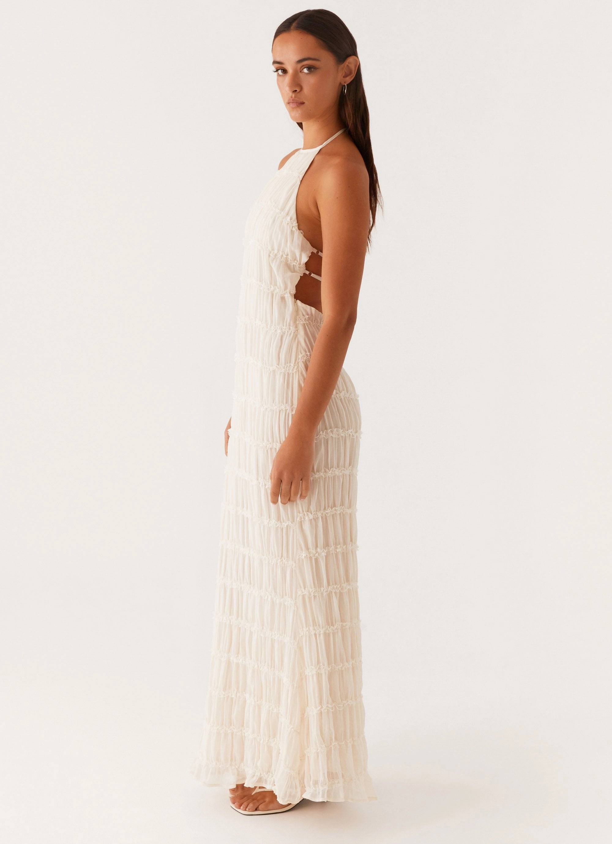 Aullie Maxi Dress - Ivory Stylish Pick Body Positive
