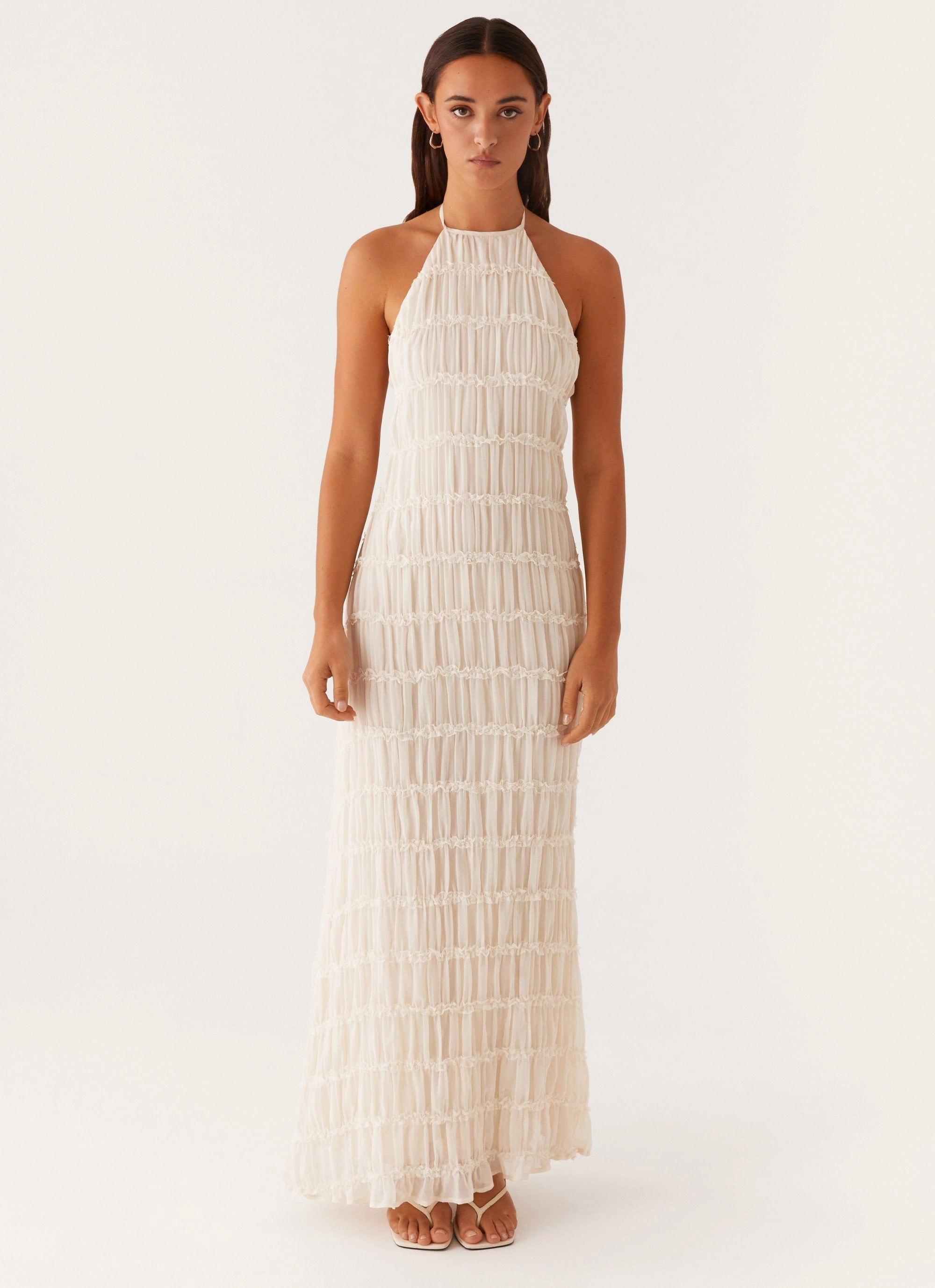 NonSlipClosure Elegant Motion Aullie Maxi Dress - Ivory