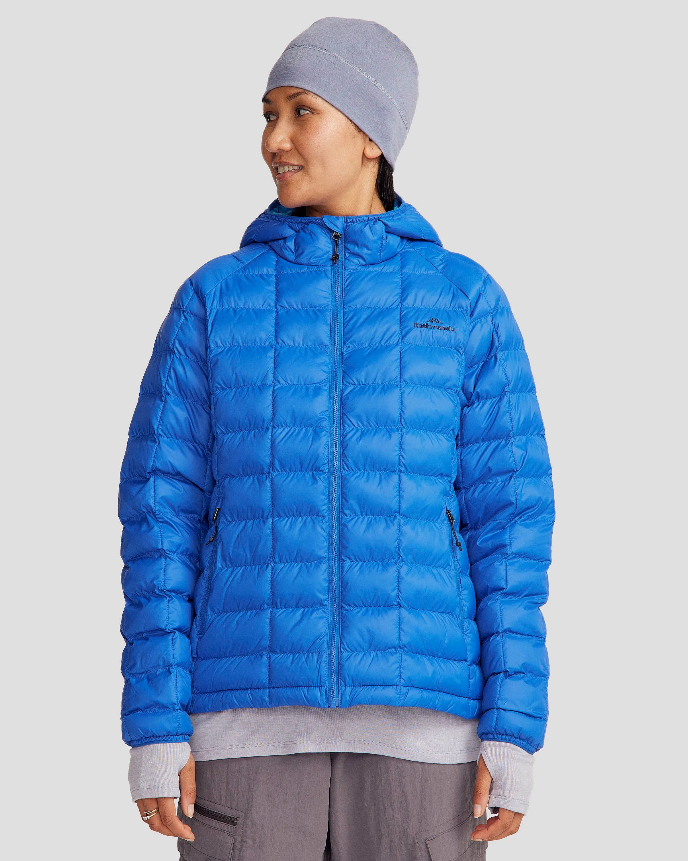 Heat Retention Lining Lightweight Insulation Technology Women's Heli Insulated Hooded Jacket - Peak Blue