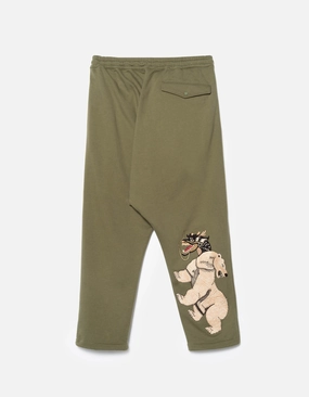 Modern Utility Outdoor Friendly 7091 Bering Strait Embroidered Asym Sweatpants Olive OG-107F