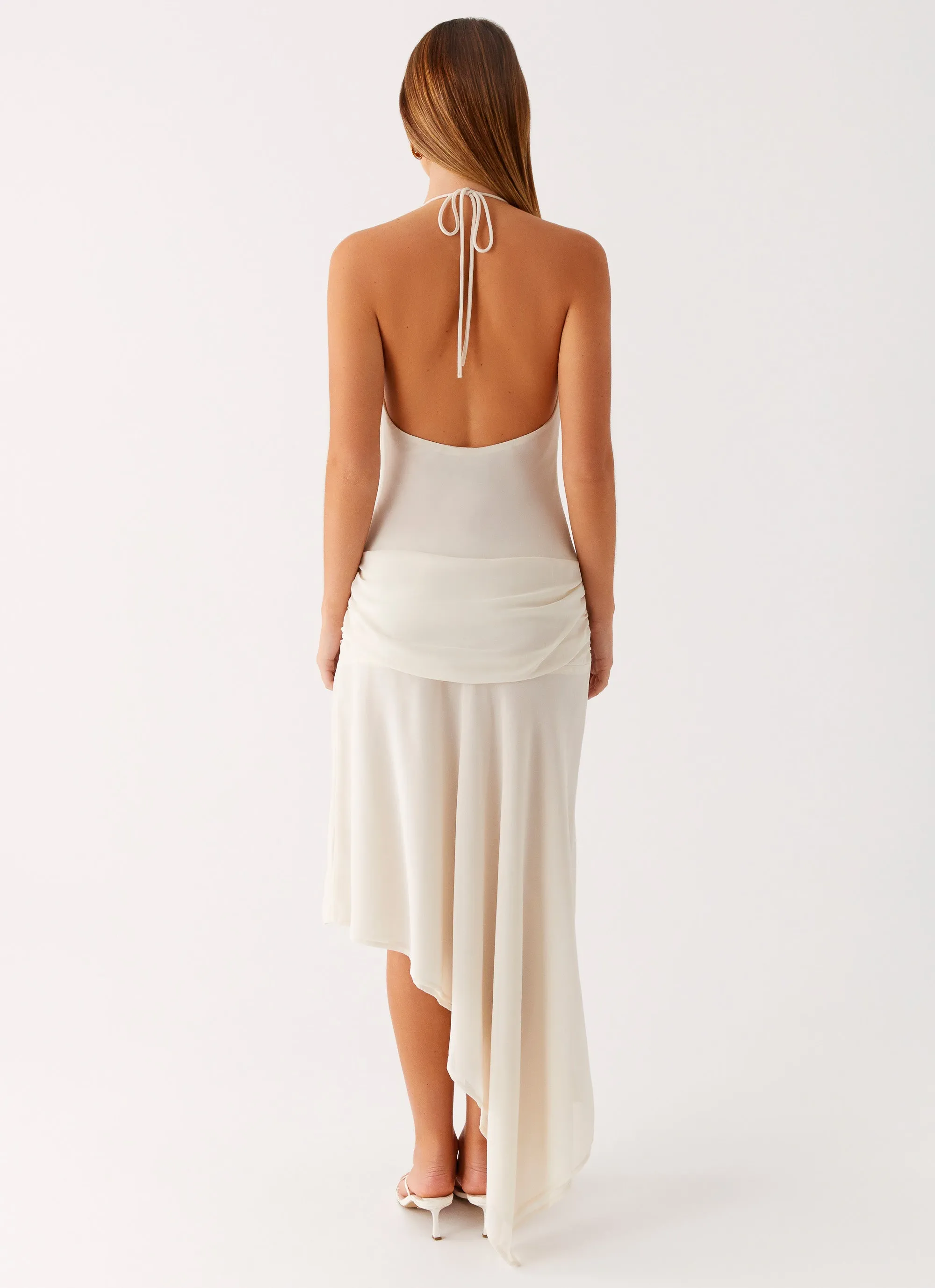 Nyra Midi Dress - Cream Calm Aesthetic