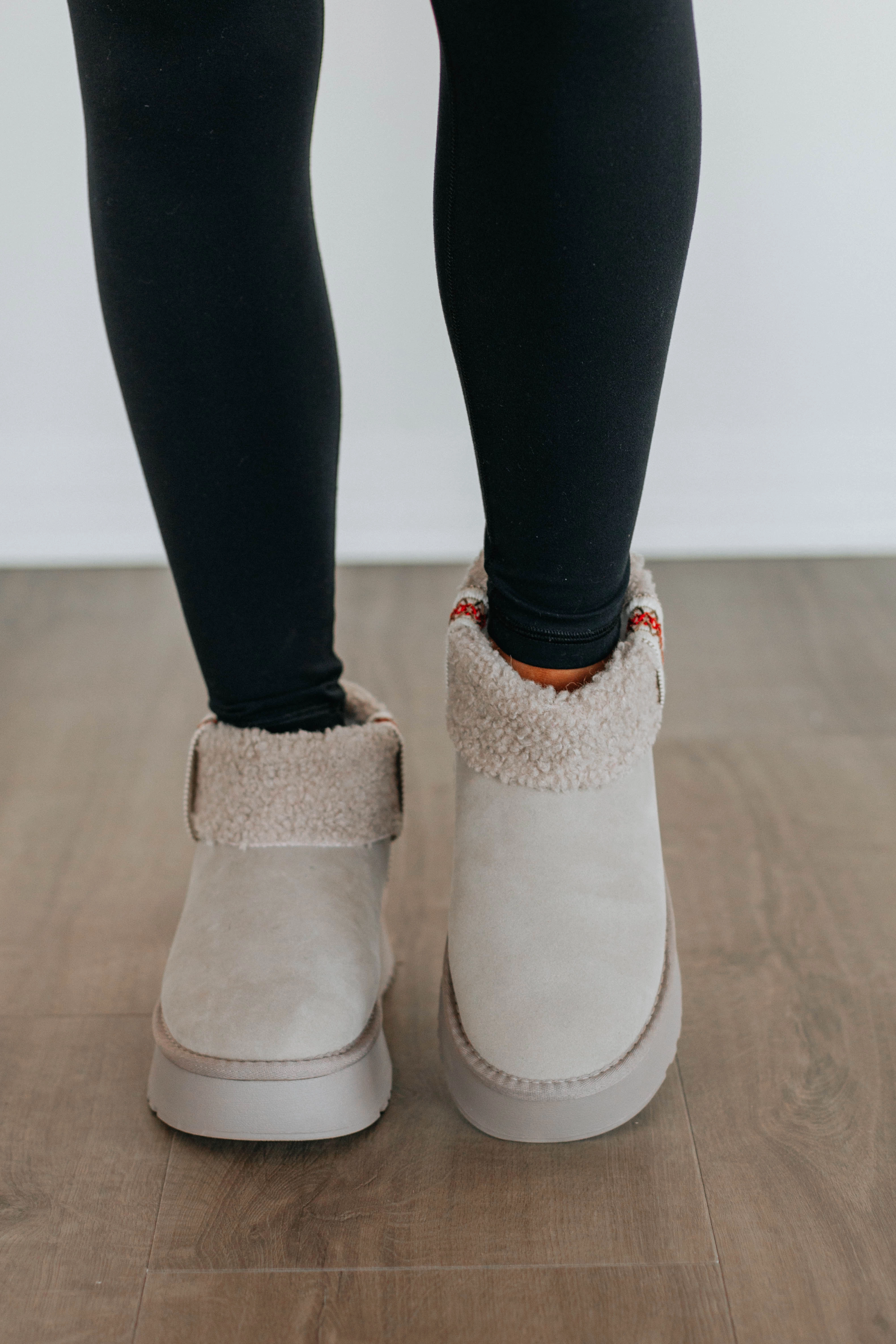 Baby It's Cold Outside Boots - Light Grey Artisan Market