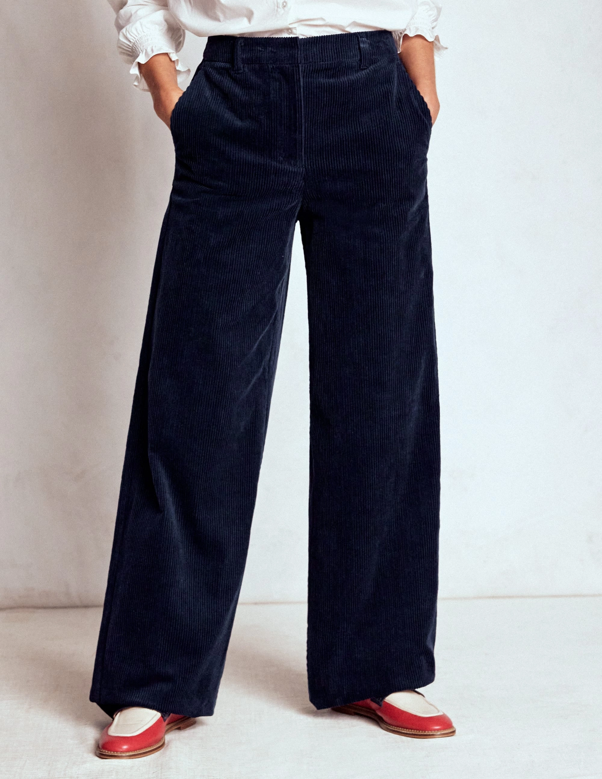 Belgravia Cord Trousers-Navy Casual Layer Fit
