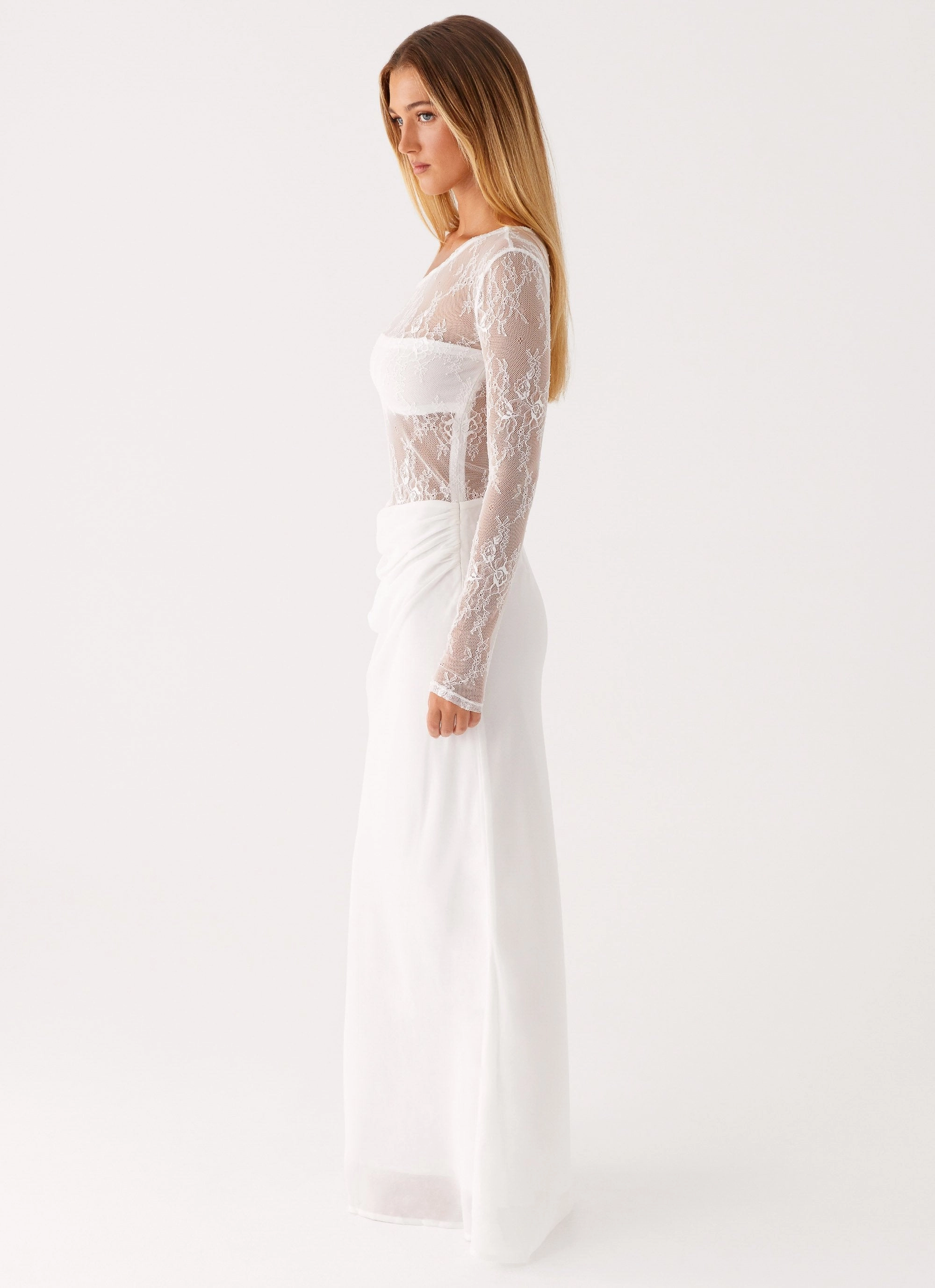 Take Your Time Maxi Dress - White Warm Season Vintage Vibe