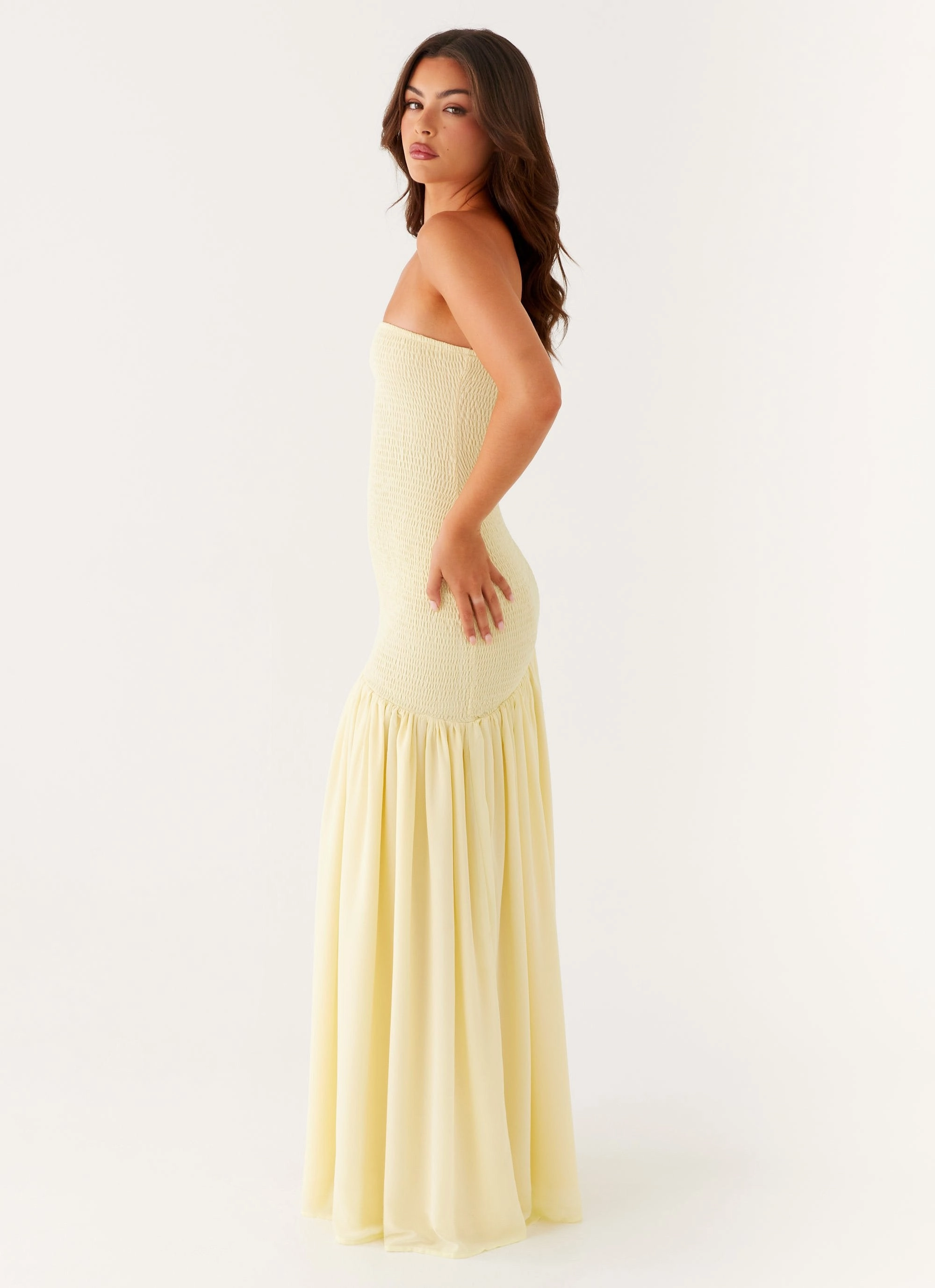 Autumn Ready Sculpted Fit Royce Maxi Dress - Yellow