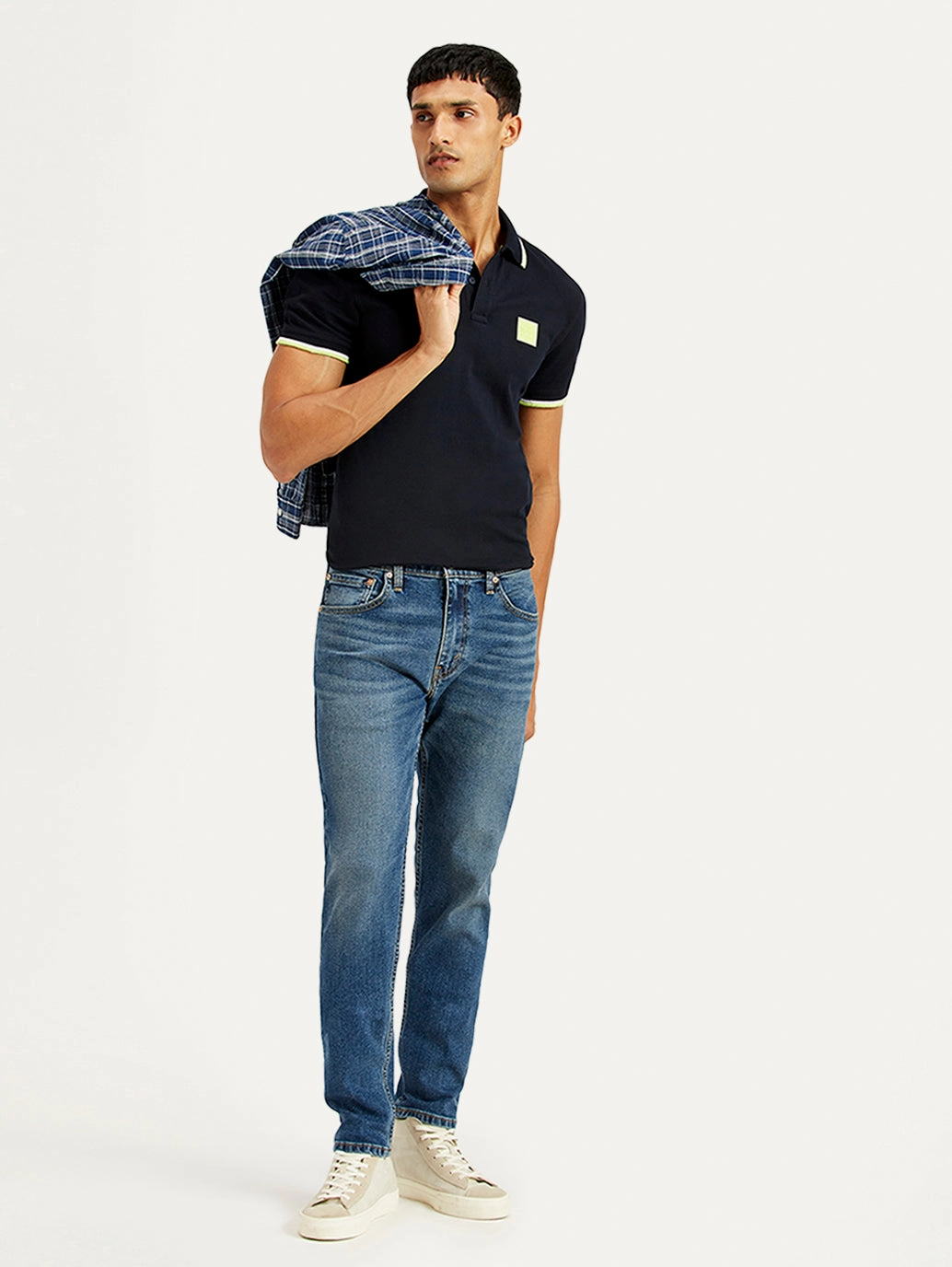 Affordable Autumn Days Breathable Family Style Parent Style Smart Casual Men's 512 Blue Slim Tapered Fit Mid Rise Jeans