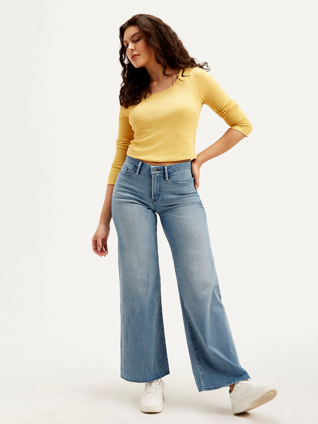 Abrasion Resistance All Round Wear Women's Redloop 312 Blue Straight Fit Mid Rise Jeans