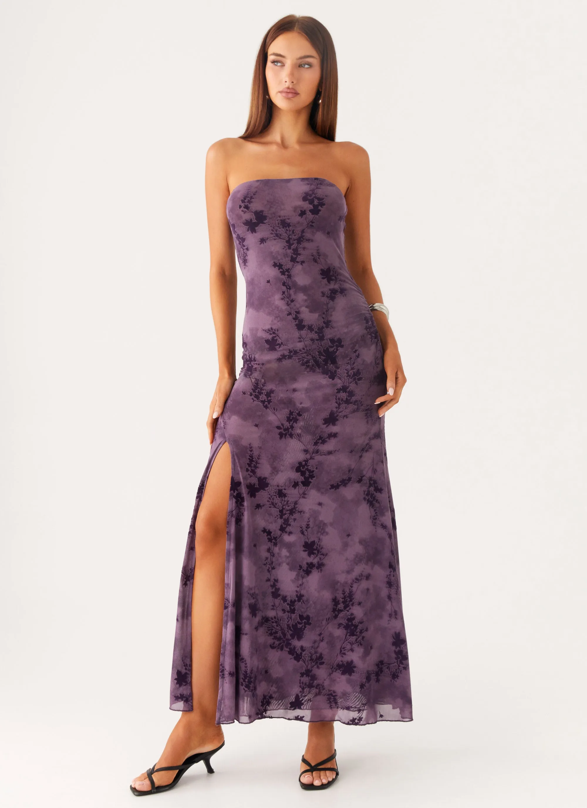 Chic Layers Smooth Layering Alexandrite Midi Dress - Purple