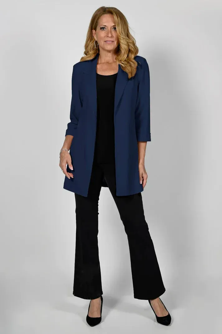 Warm Layers Leather Bits Frank Lyman - 236005 Longline Blazer