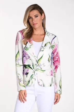 Frank Lyman - 241325U Floral Linen Blazer Cold Resist