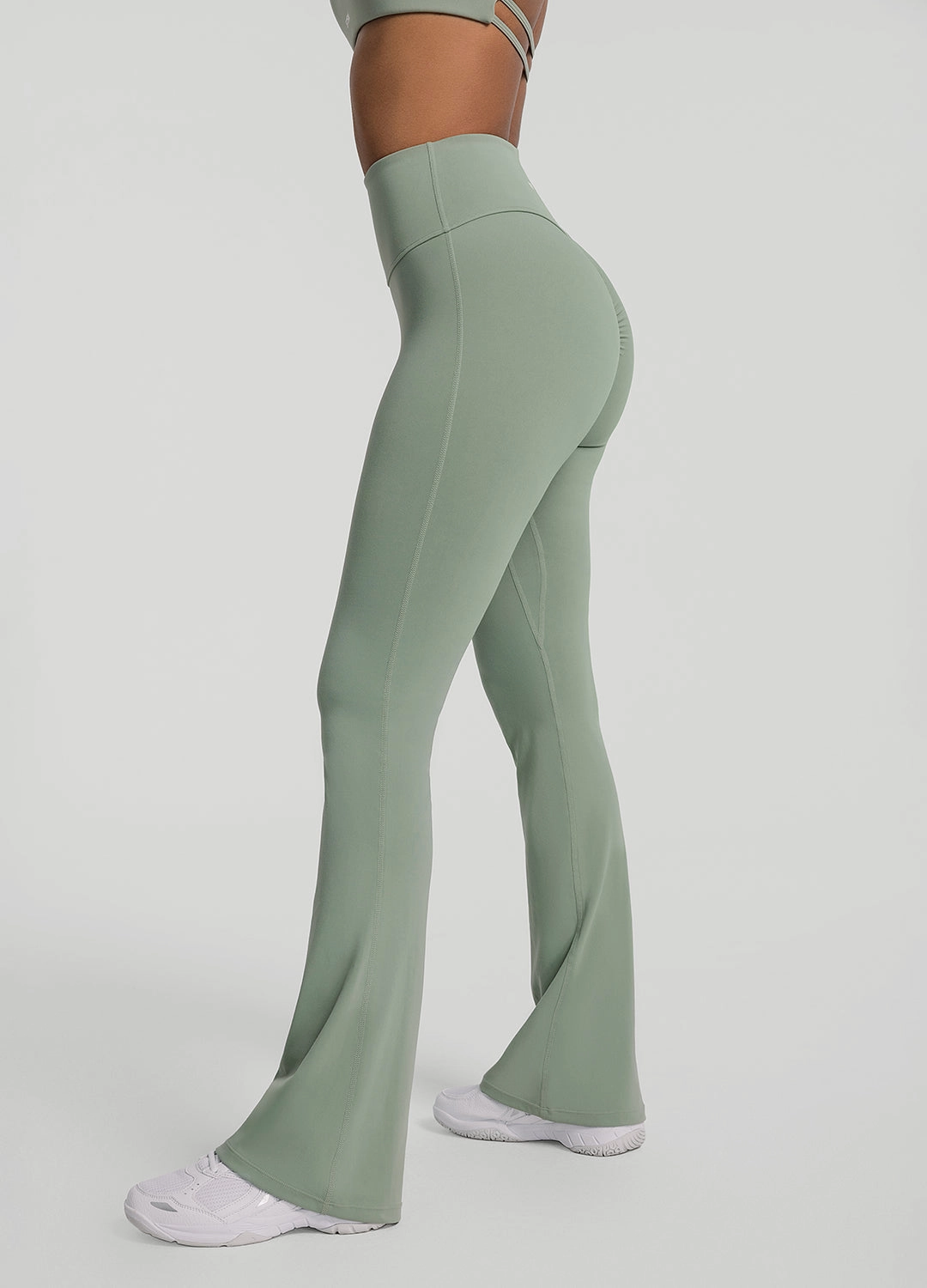 Timeless Design Wear Ruched Flared Leggings