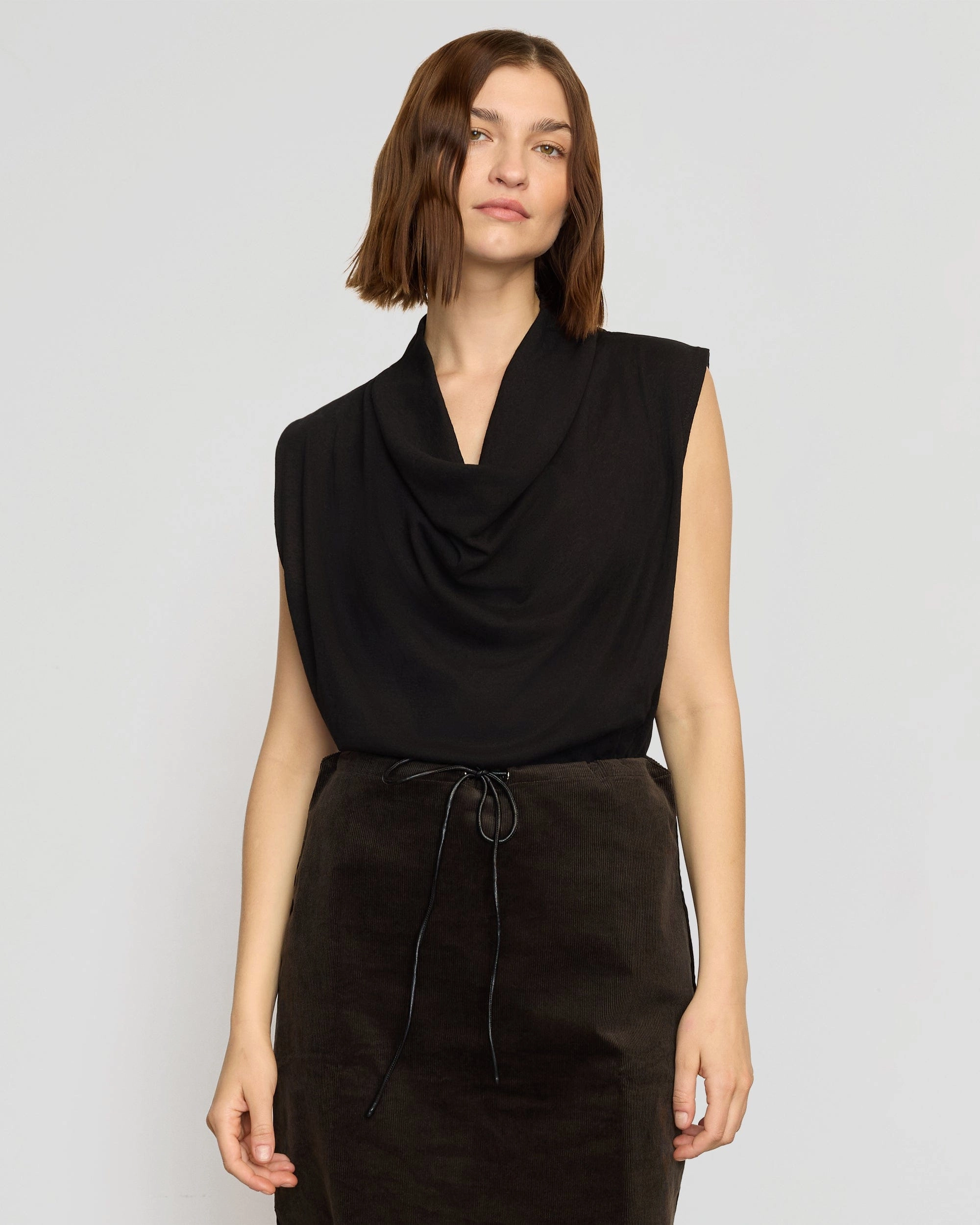 Ramona Cowl-Neck Tee Comfy Design