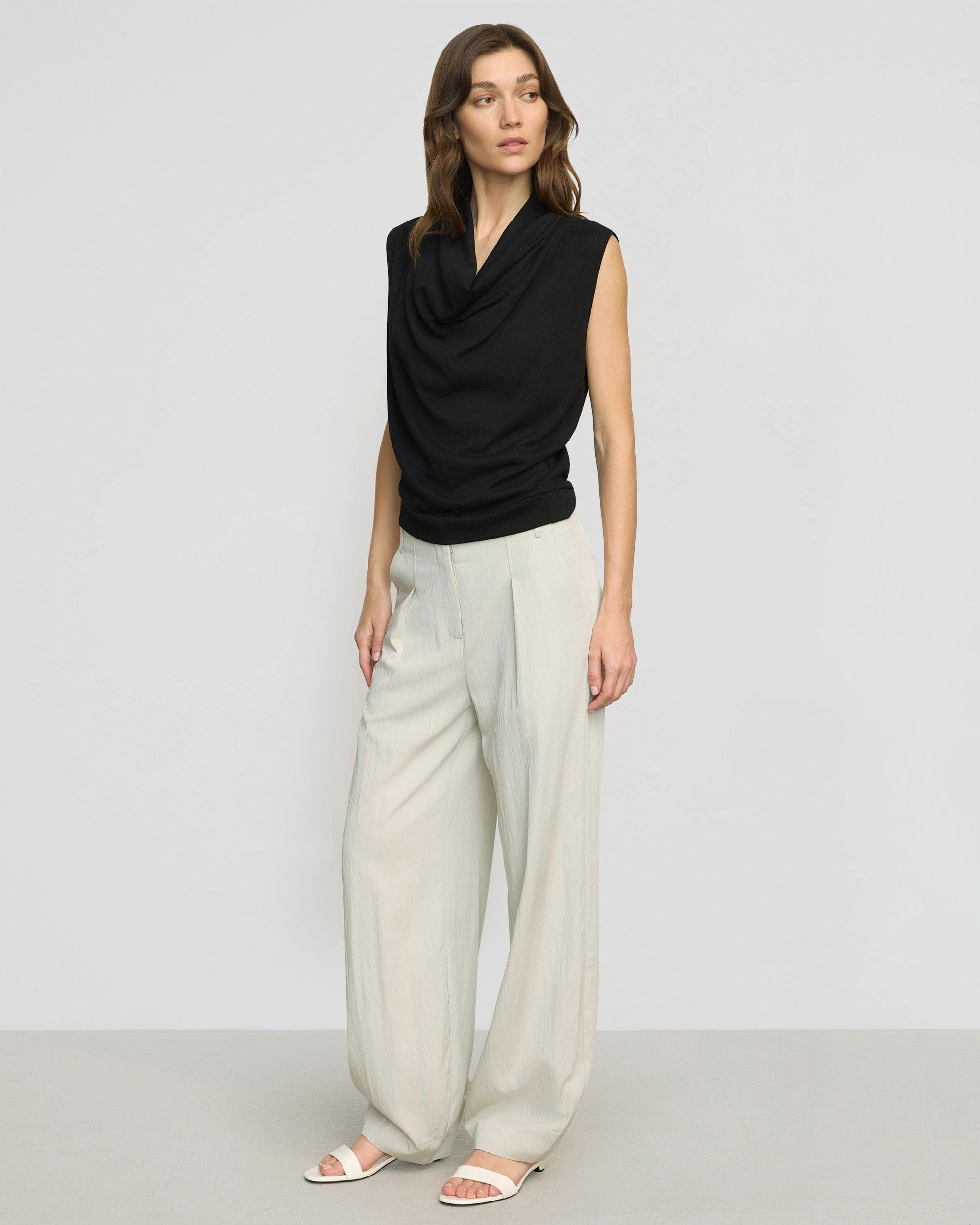 Perfect for Travel Ramona Cowl-Neck Tee