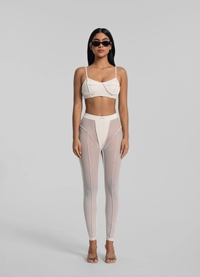 Semi-Sheer High-Rise Leggings Yoga Class Minimalist Style