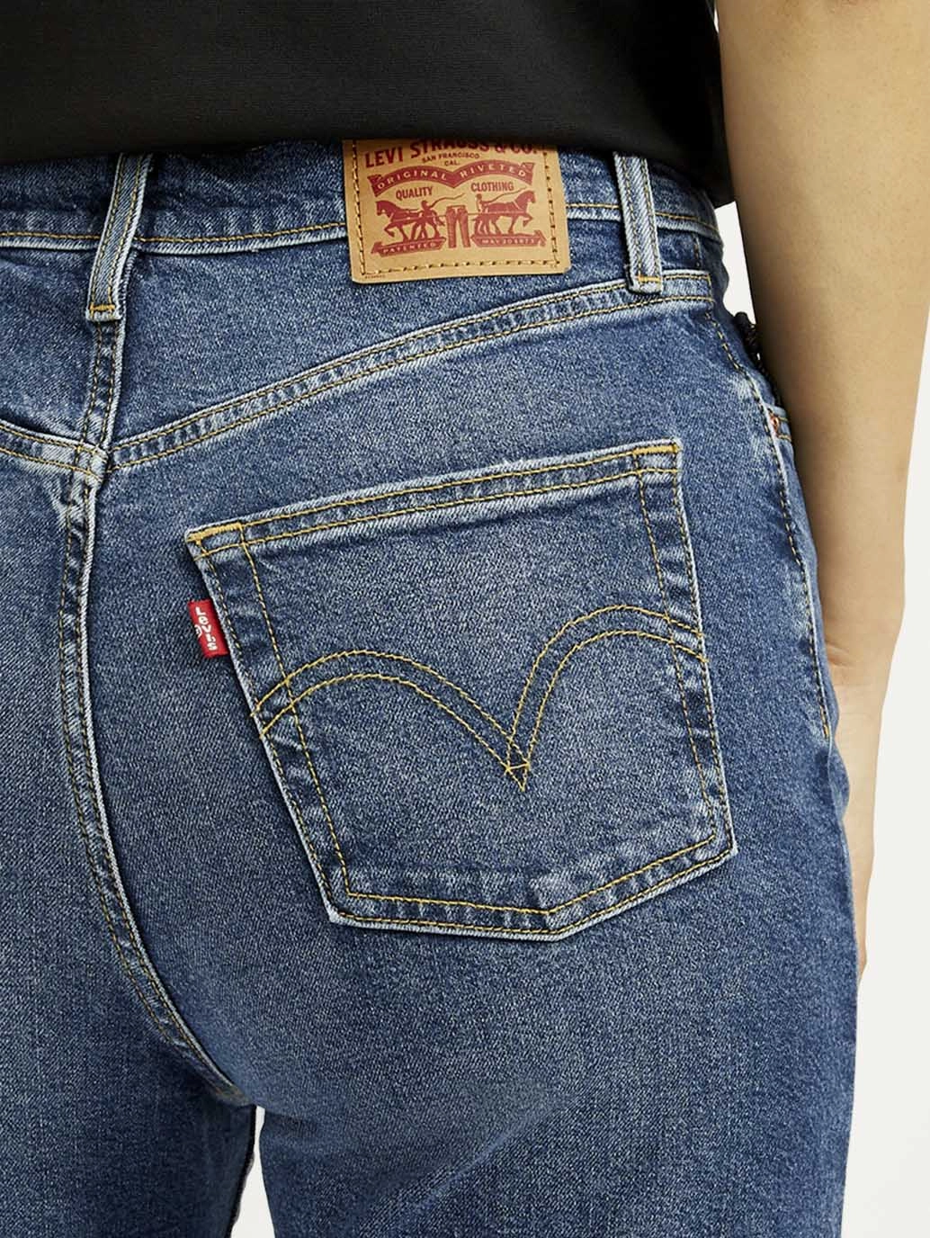 Clean Piece Women's Blue Ribcage Bell Bottom Wide Leg Fit Mid Rise Jeans