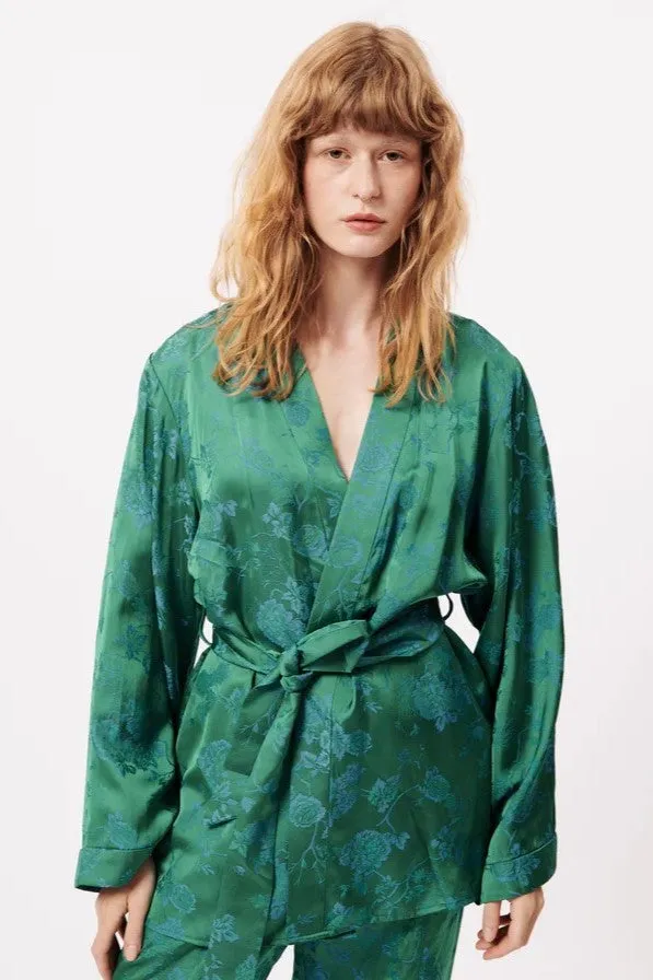 Clean Street Look Abrasion Resistant Edges FRNCH - F12665 Clervie Wrap Kimono