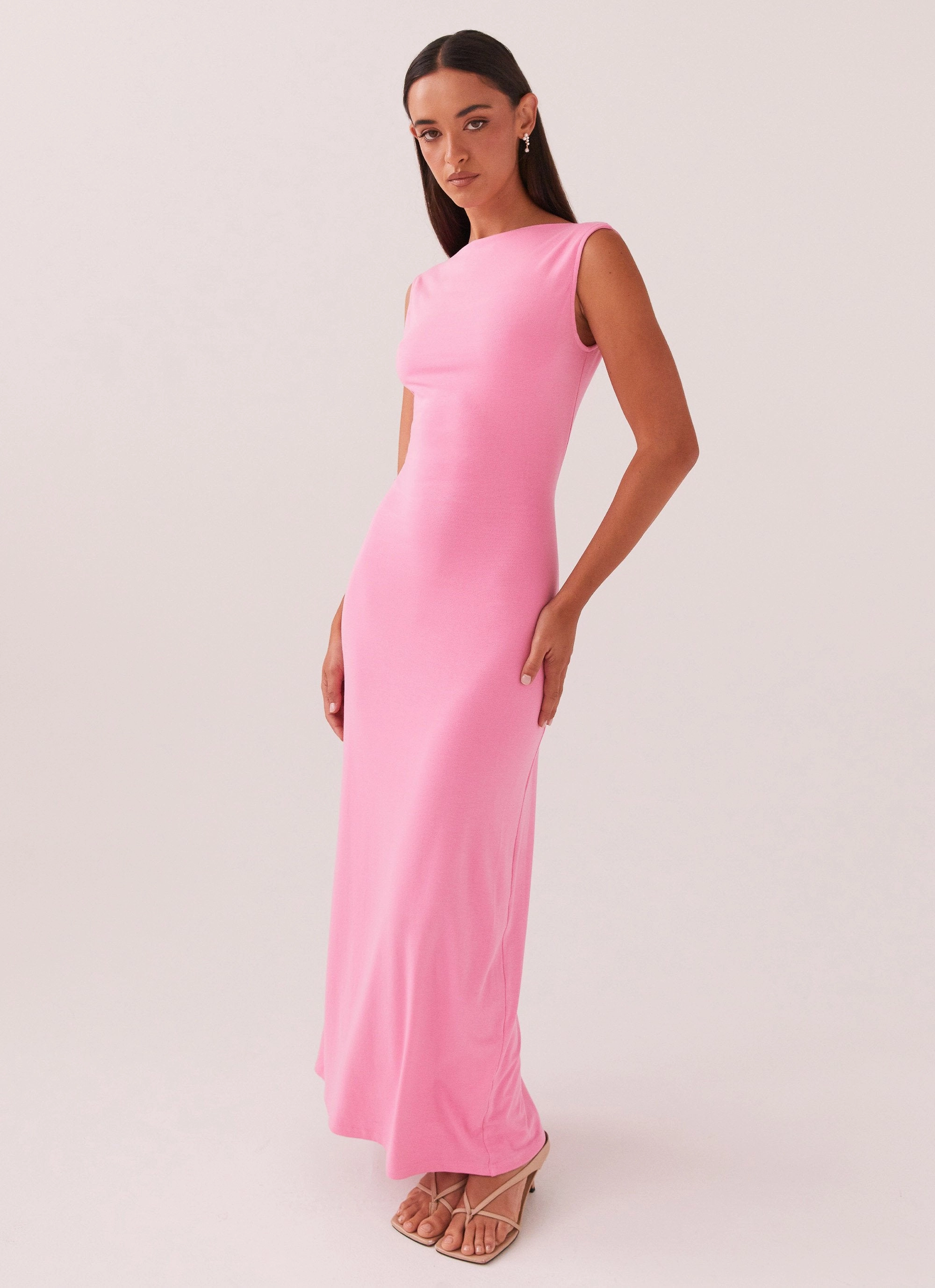 Celina Maxi Dress - Pink Elegant Motion