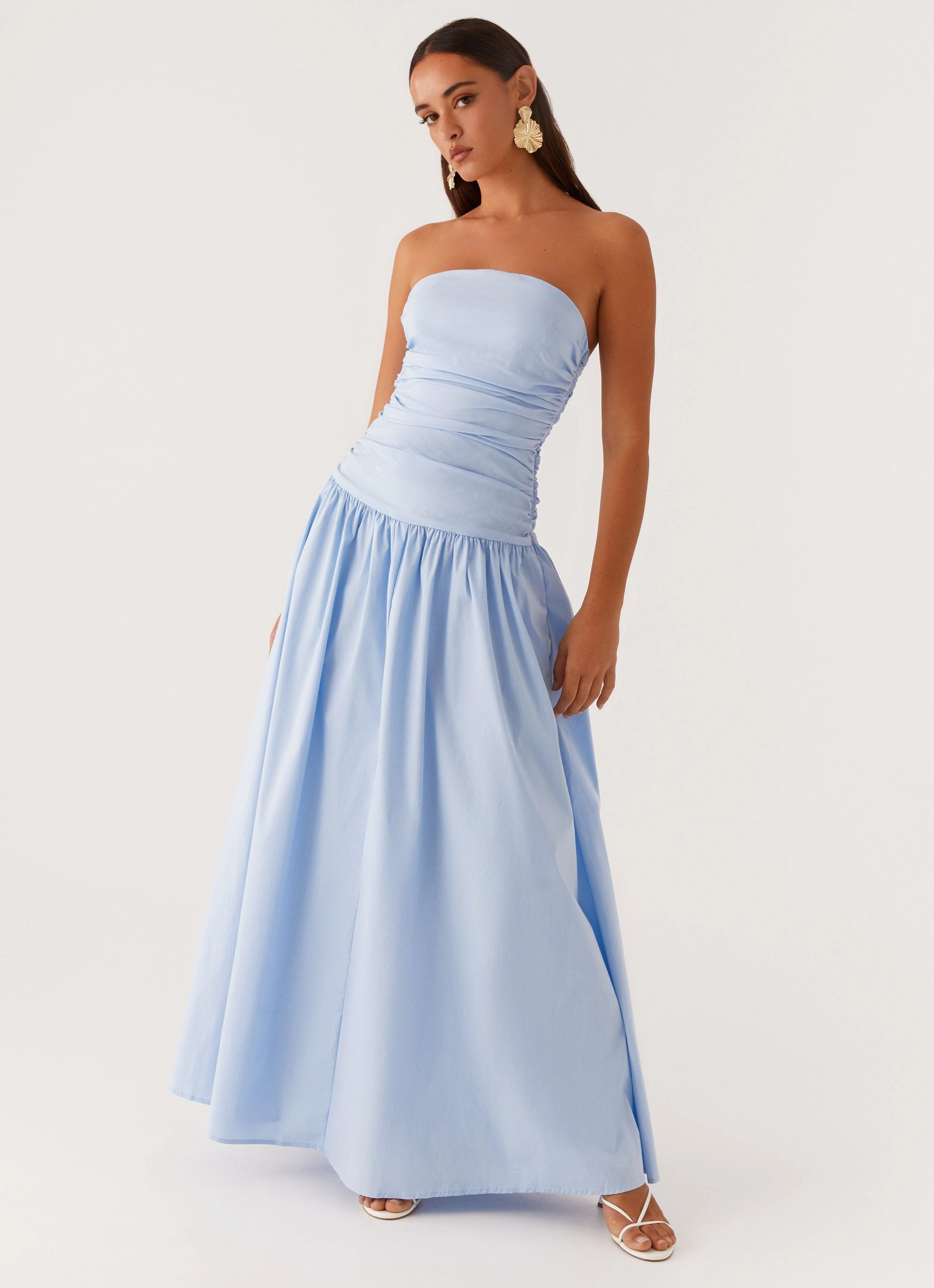 Carmel Maxi Dress - Blue Office Tone