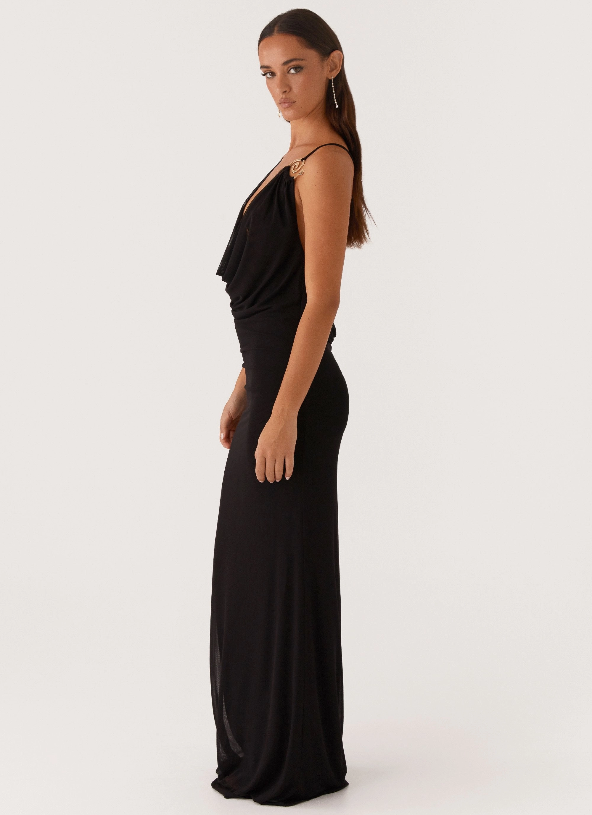 Game Player Maxi Dress - Black All Purpose Minimal Fit