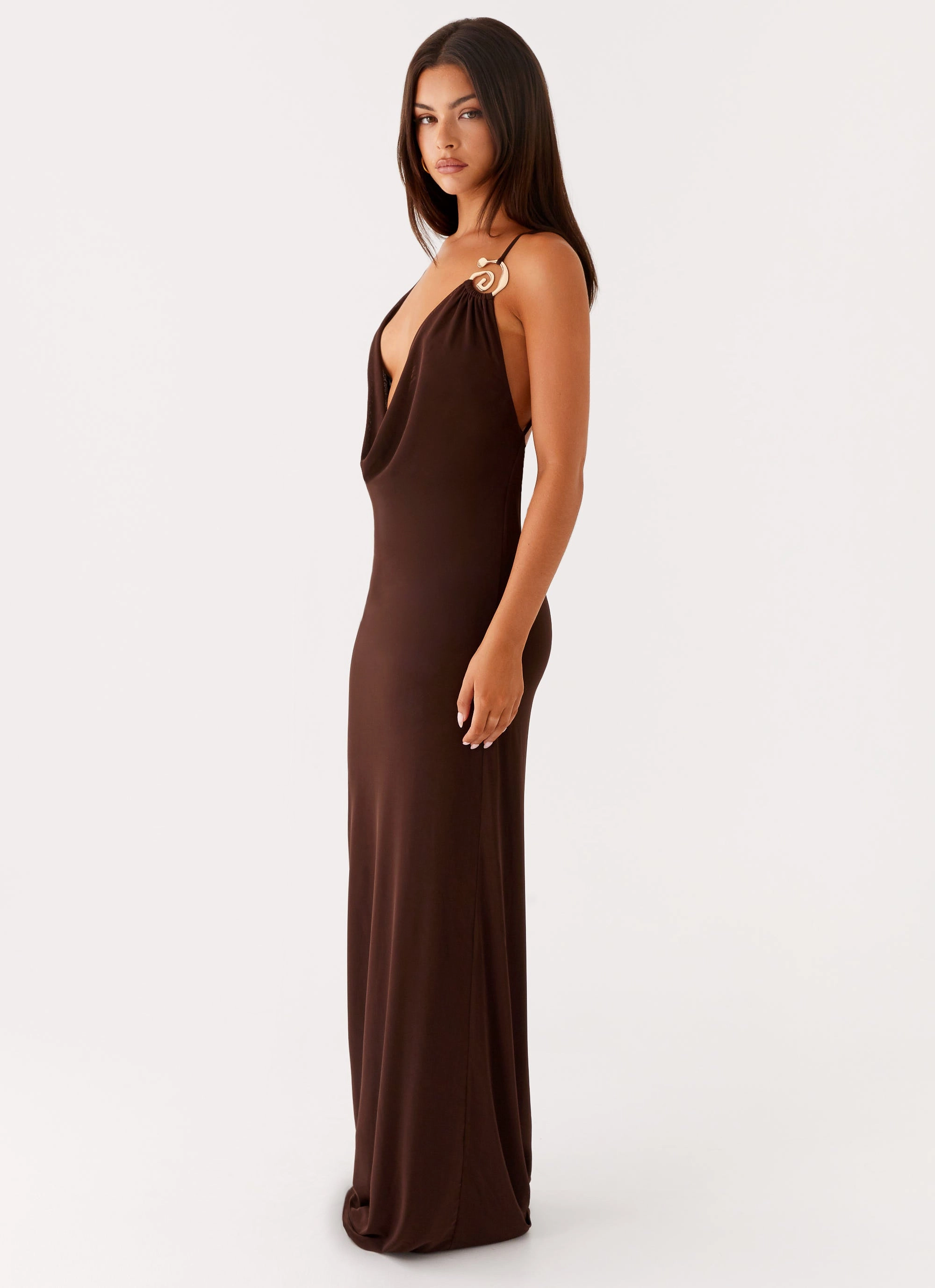Game Player Maxi Dress - Chocolate Soft Layering