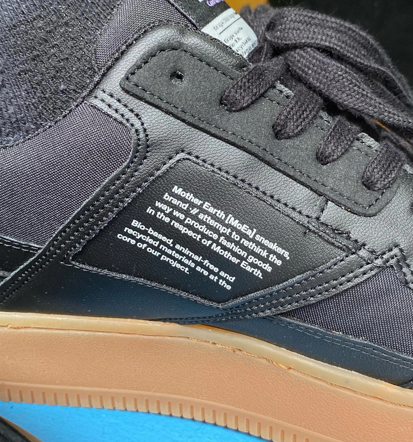 GEN1 Sneaker in Black Grape Leather from MoEa Impact-absorbing durability Urban Ready