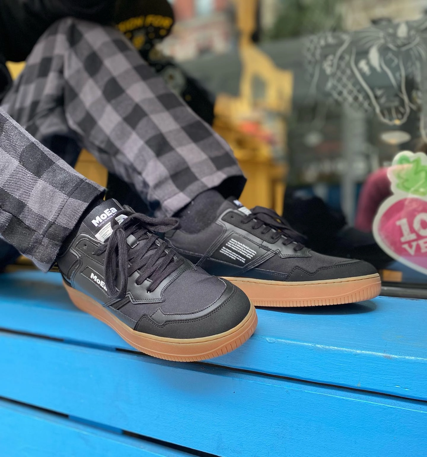 Gradient Density Foam Streamlined silhouette GEN1 Sneaker in Black Grape Leather from MoEa